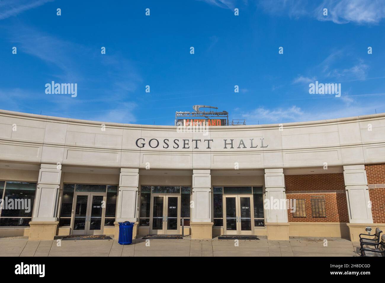 COLLEGE PARK, MD, USA - 20 NOVEMBRE: Gossett Teamhouse e Capital One Field al Maryland Stadium il 20 novembre 2021 presso l'Università del Maryland in Foto Stock
