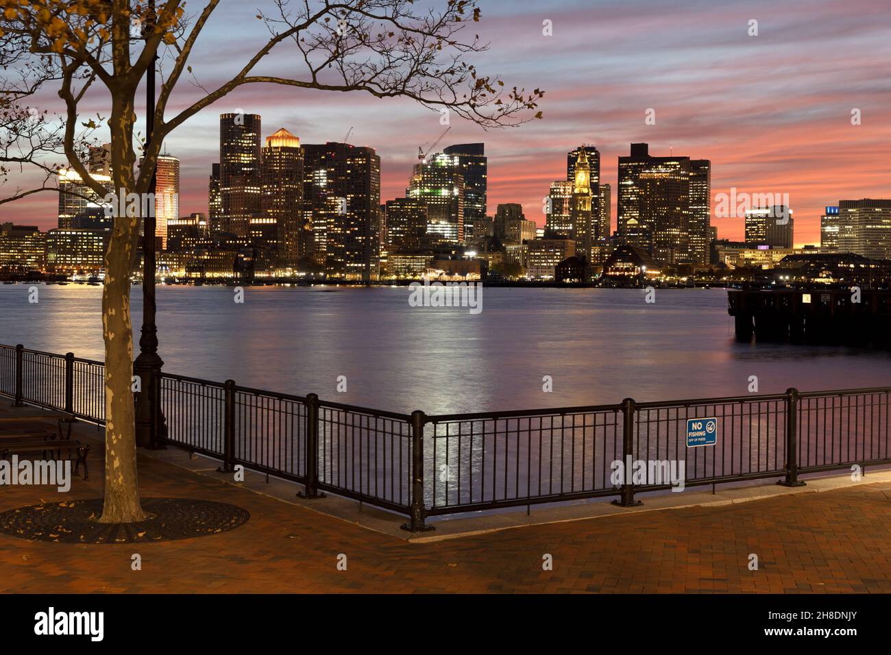 Piers Park, East Boston, Massachusetts Foto Stock