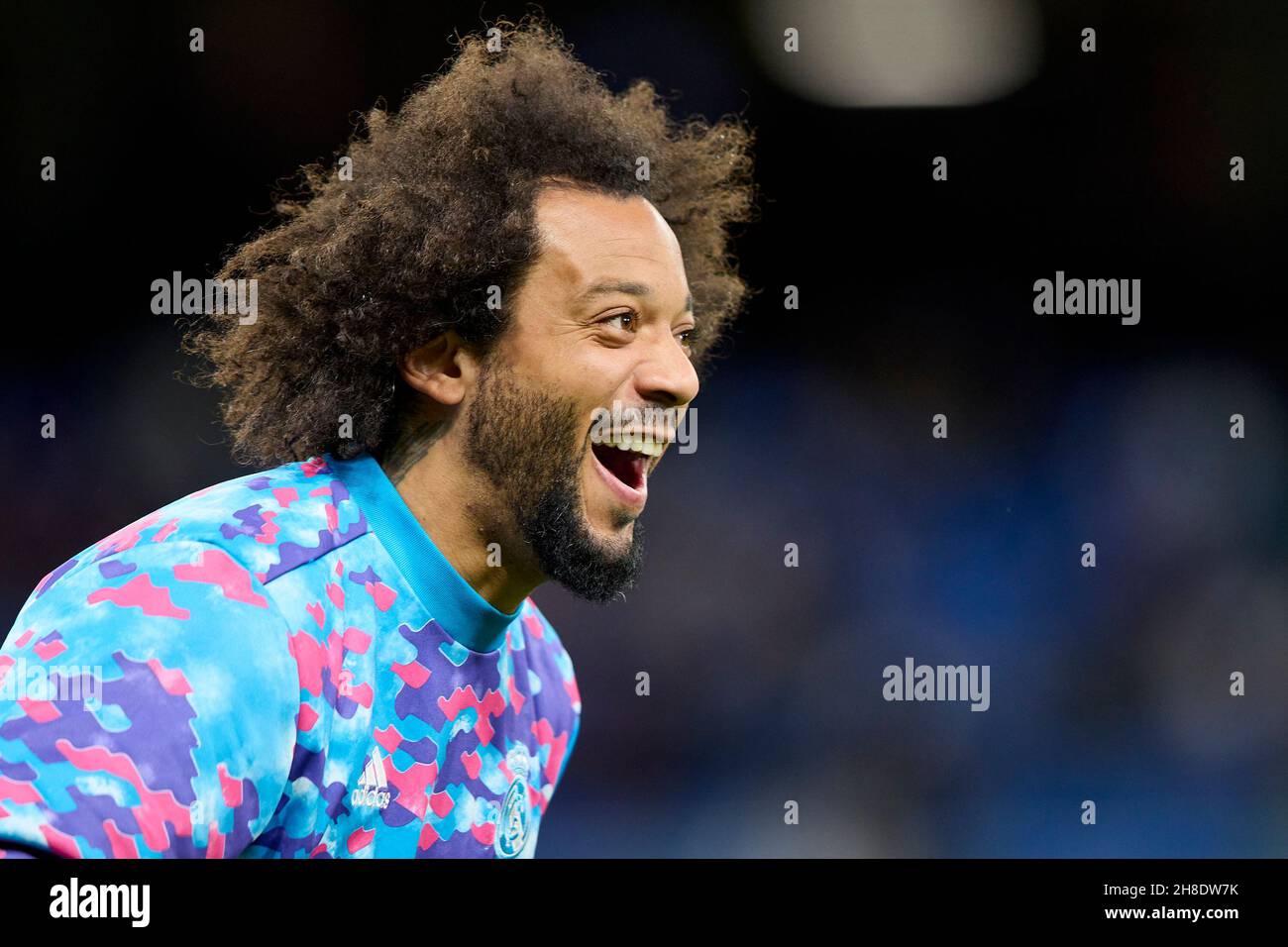 Madrid, Madrid, Spagna. 29 novembre 2021. MARCELO VIEIRA del Real Madrid durante la partita di calcio la Liga tra il Real Madrid e il Sevilla FC allo stadio Santiago Bernabeu di Madrid, Spagna, 28 novembre 2021 credito: Ruben Albarran/ZUMA Wire/Alamy Live News Foto Stock