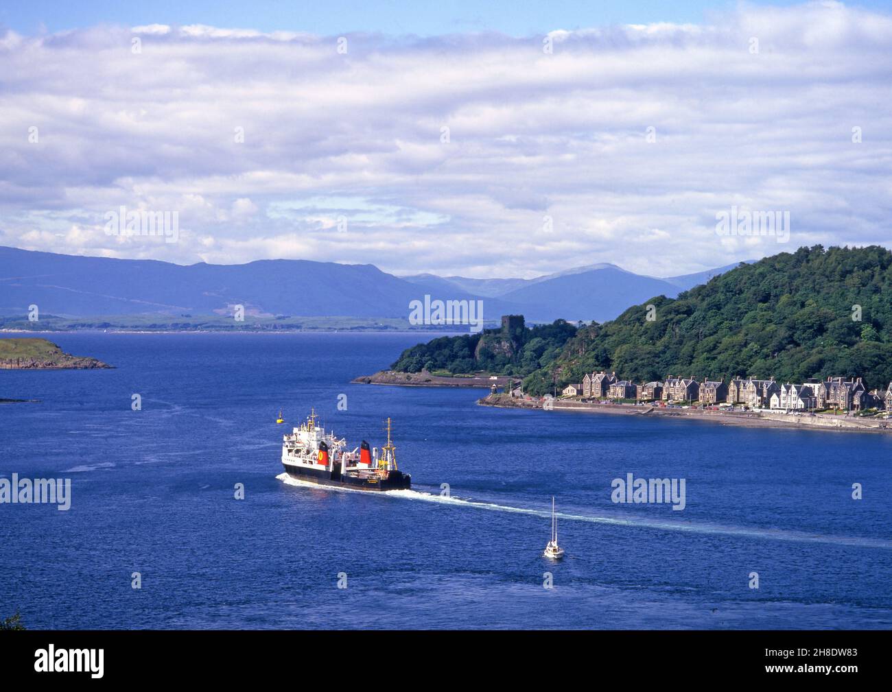MV Claymore partì dalla baia di Oban negli anni '80 Foto Stock