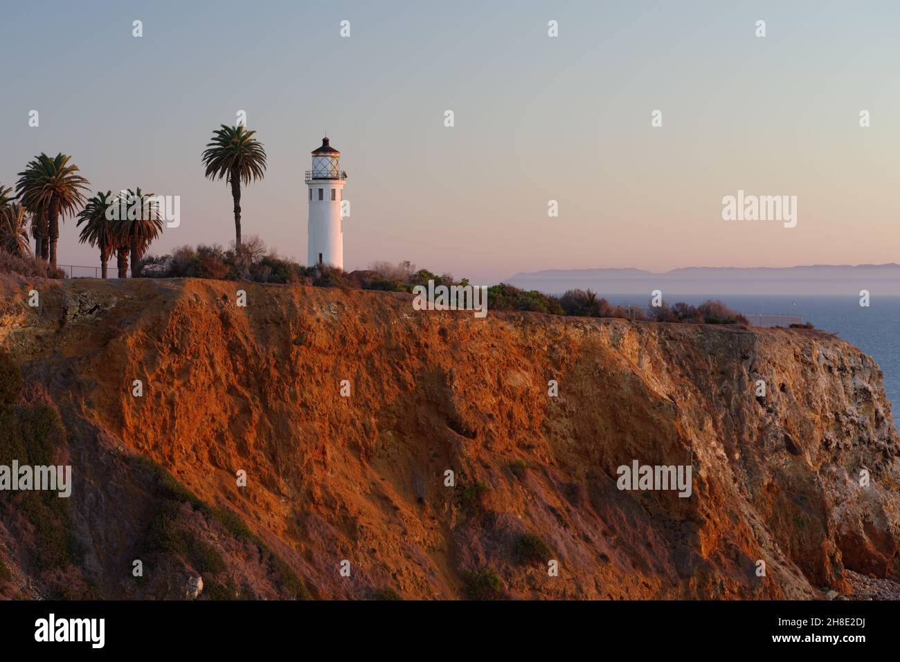 Faro di Point Vicente a Rancho Palos Verdes, Los Angeles County. Foto Stock