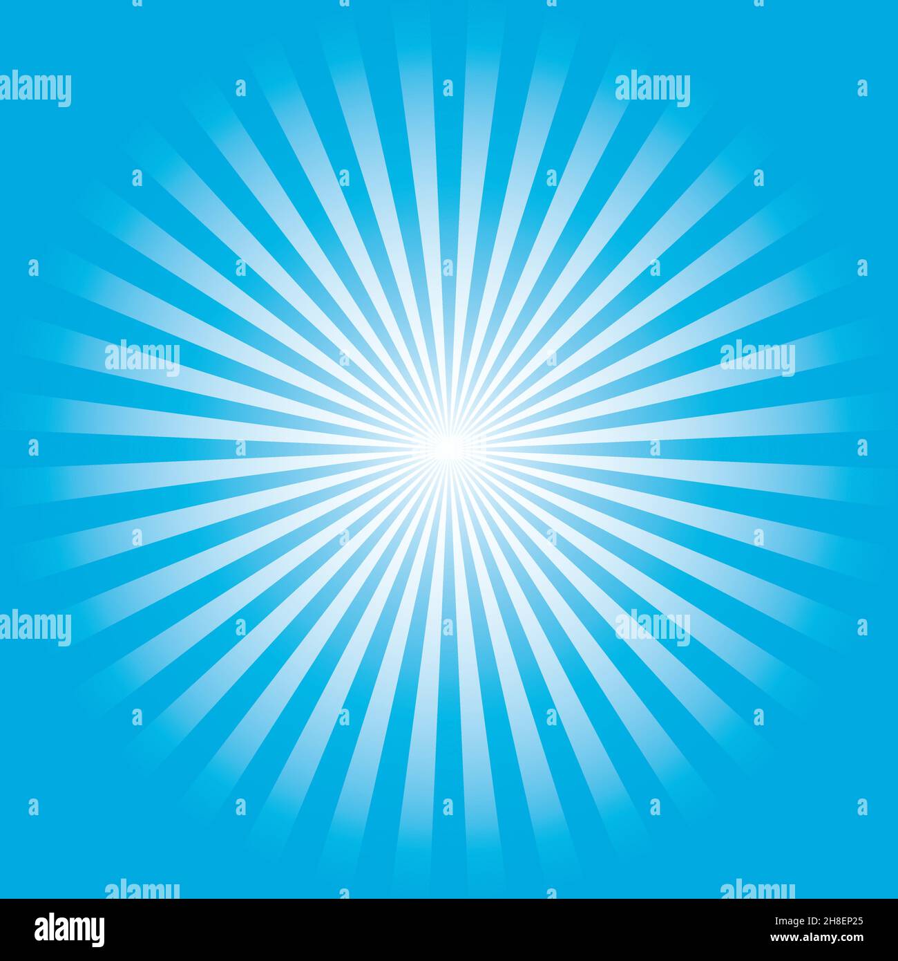 Sunburst astratto su sfondo blu Illustrazione Vettoriale