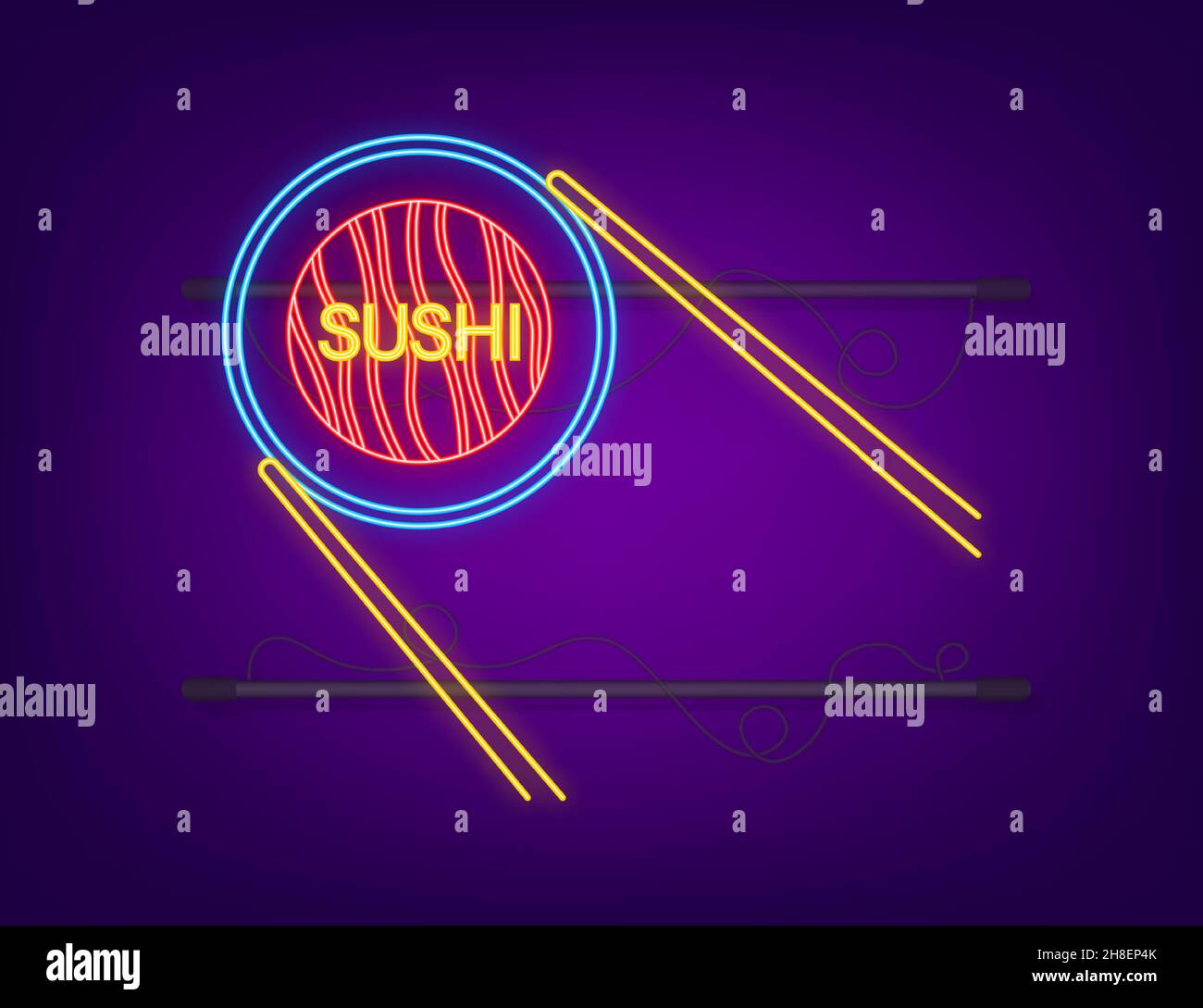 Sushi roll. Piatti giapponesi luminosi. Ristorante, cucina Giapponese. Illustrazione dello stock vettoriale. Illustrazione Vettoriale
