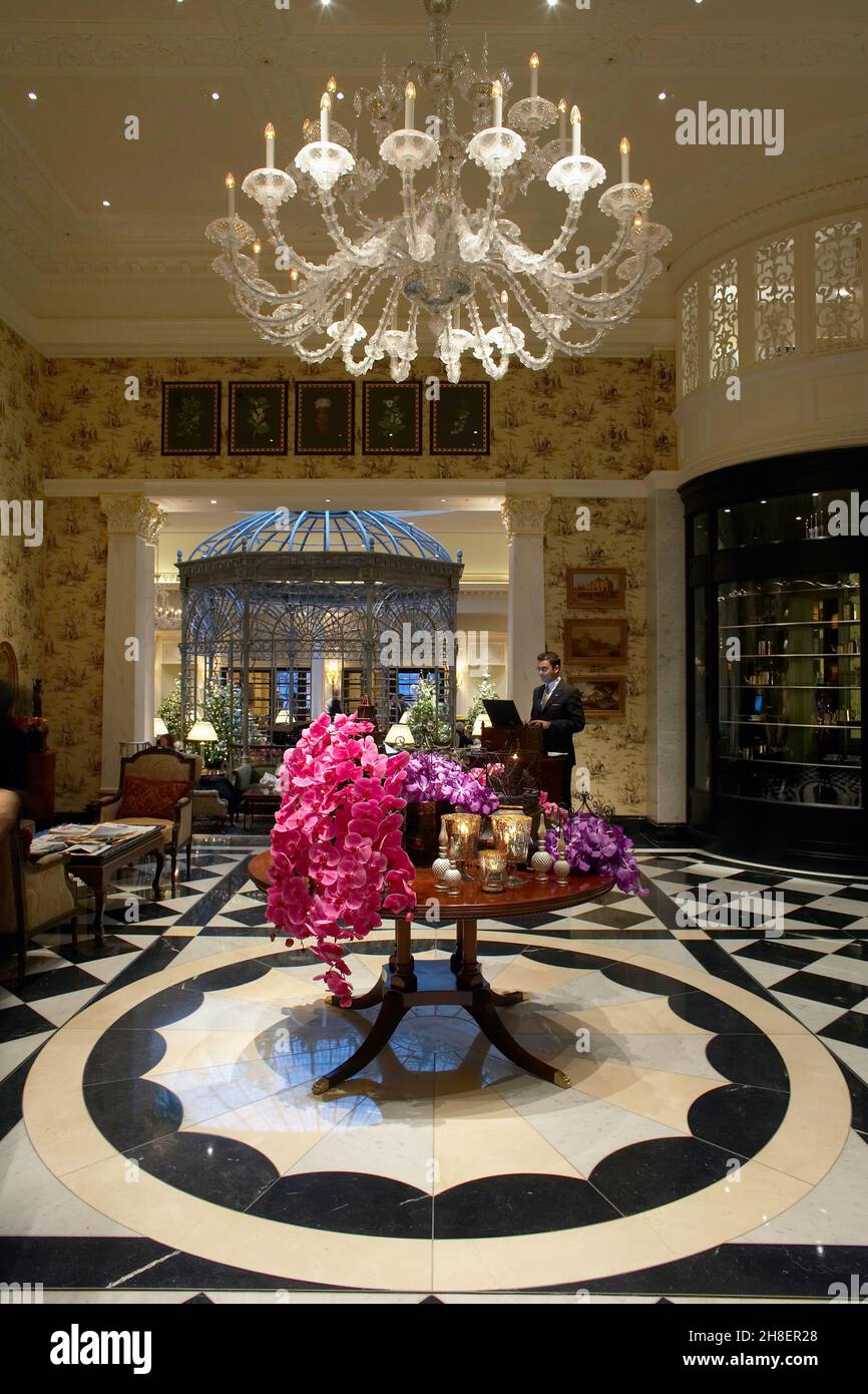 Christmas at Savoy Hotel a Londra , Regno Unito Foto Stock