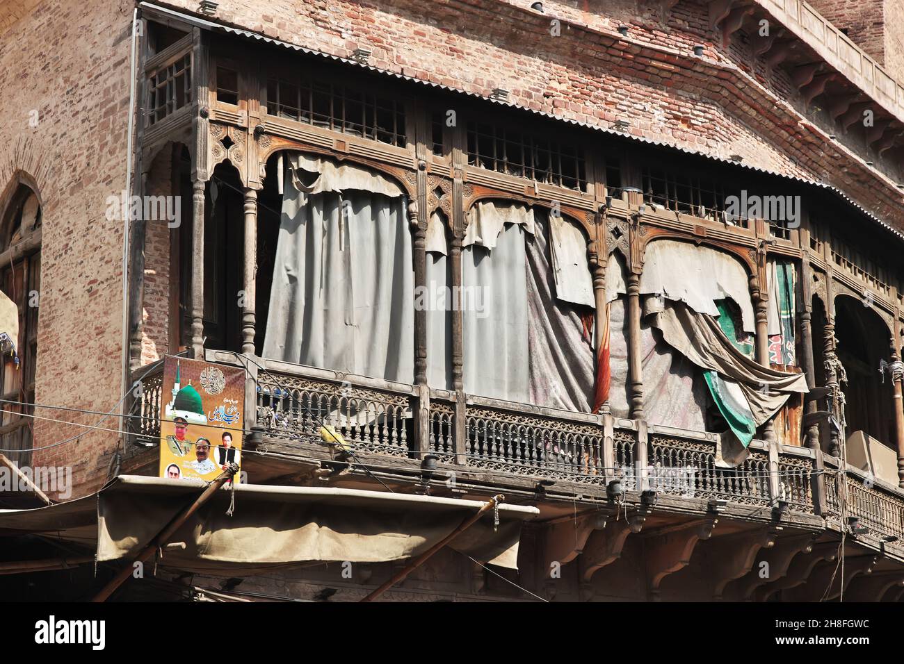 La casa d'epoca a Lahore, provincia del Punjab, Pakistan Foto Stock