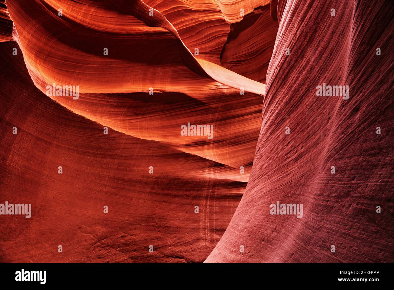 Abbassare Antelope Canyon, Arizona, Stati Uniti d'America Foto Stock