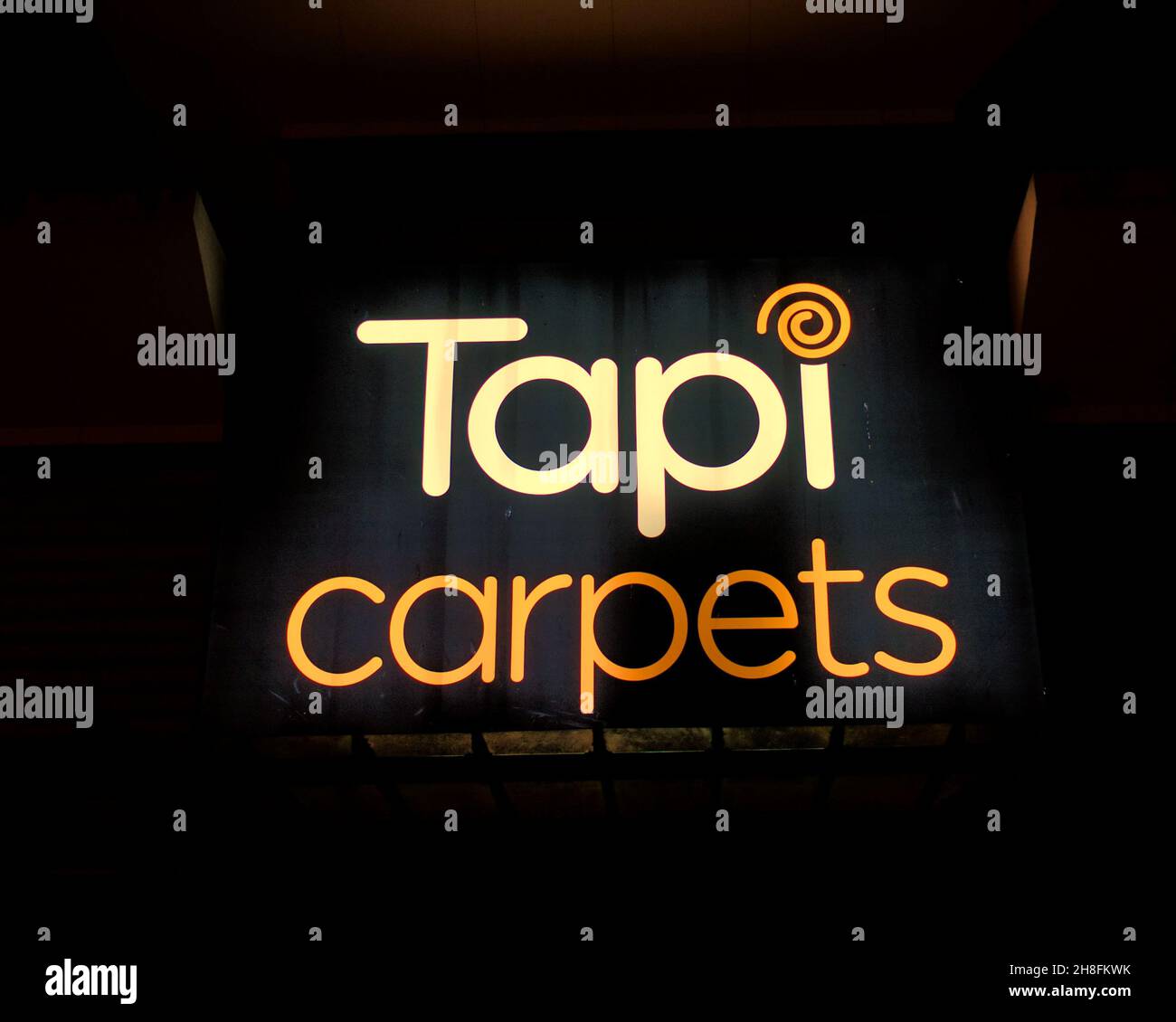 TAPI tappeti negozio segno Glasgow, Scozia, Regno Unito Foto Stock