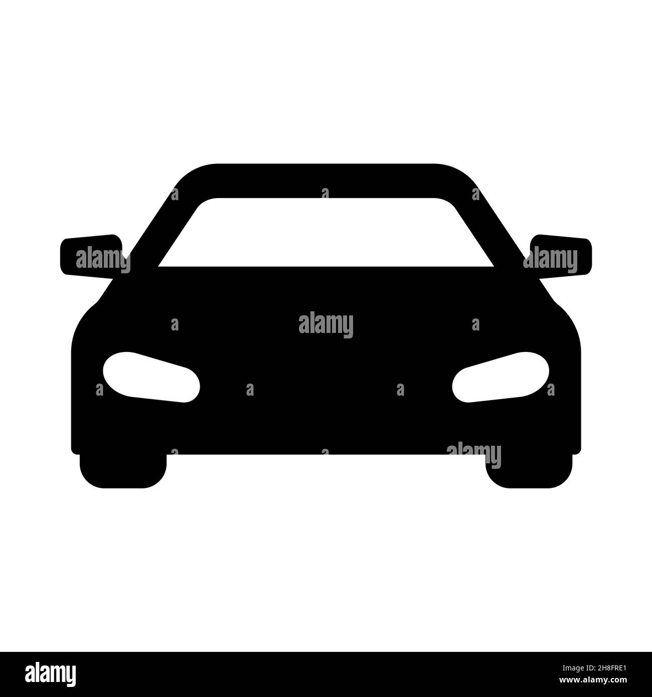 Icona vettore auto. Berlina Auto silhouette isolato su sfondo bianco Illustrazione Vettoriale