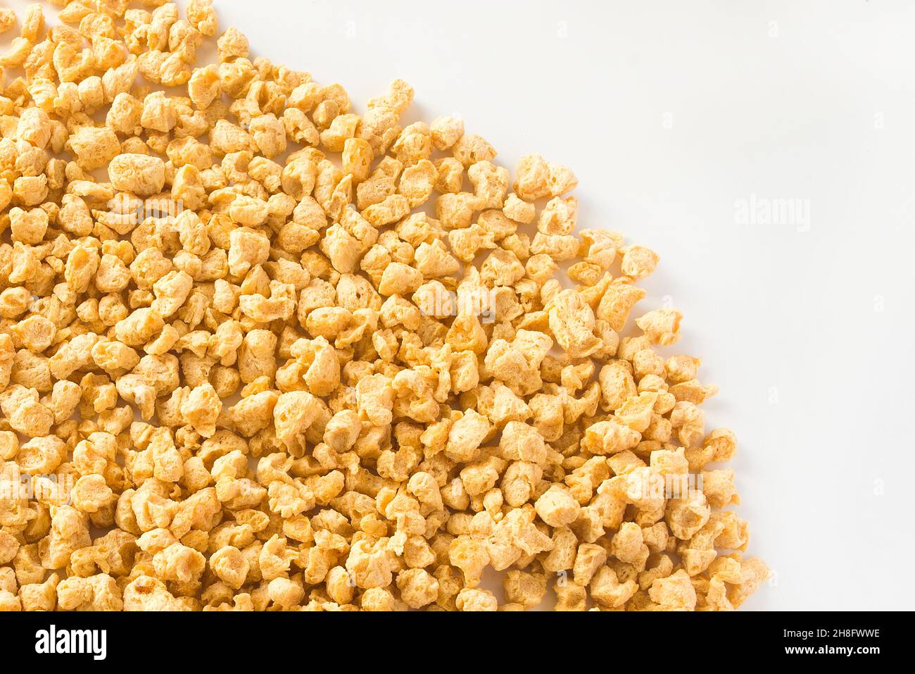 semi di soia testurizzati con grana grassa Foto Stock