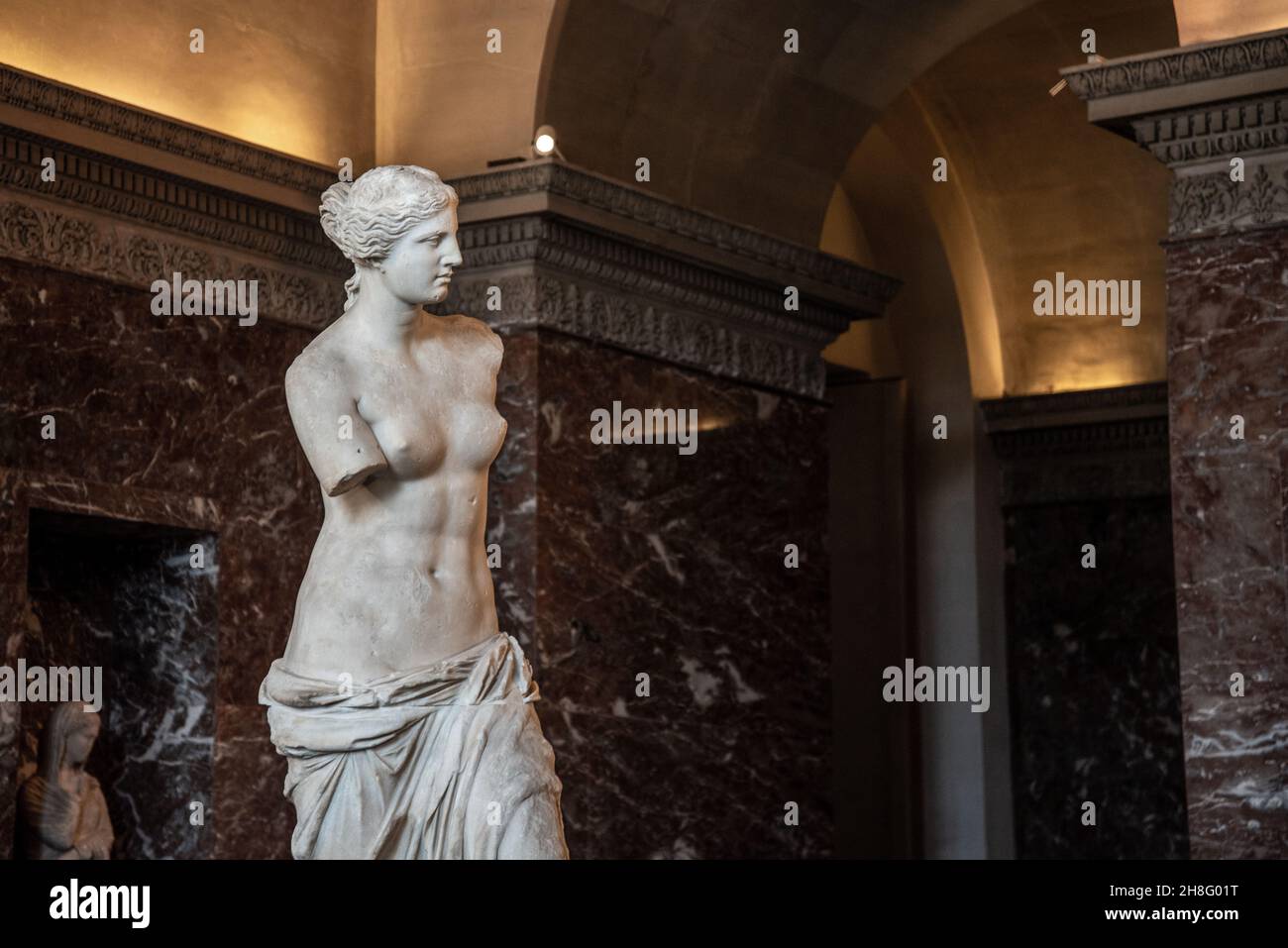 Famosa Venere di Milo nel museo del Louvre di Parigi, Francia Foto Stock