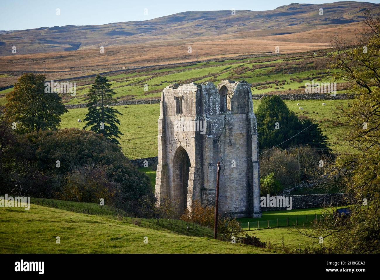 Penrith Campagna, Abbazia di Shap o Chiesa di Maria Maddalena in rovine Lake District National Park, Cumbria Foto Stock