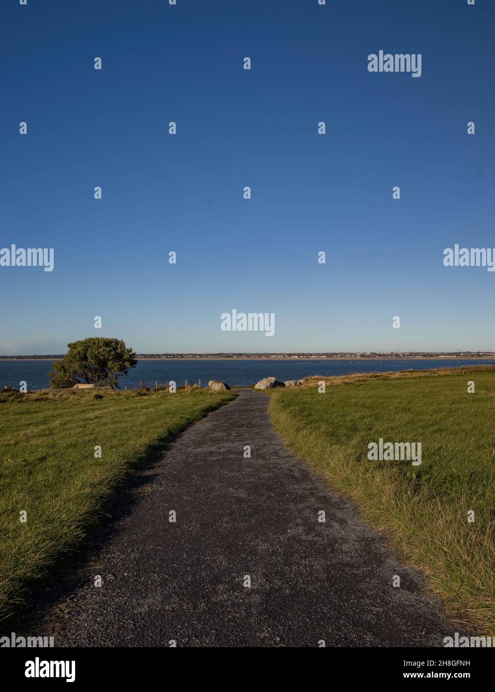 La penisola di Howth Head, Dublino, Contea di Dublino, Seashore di scogliere, baie e rocce paesaggio, Irlanda Foto Stock