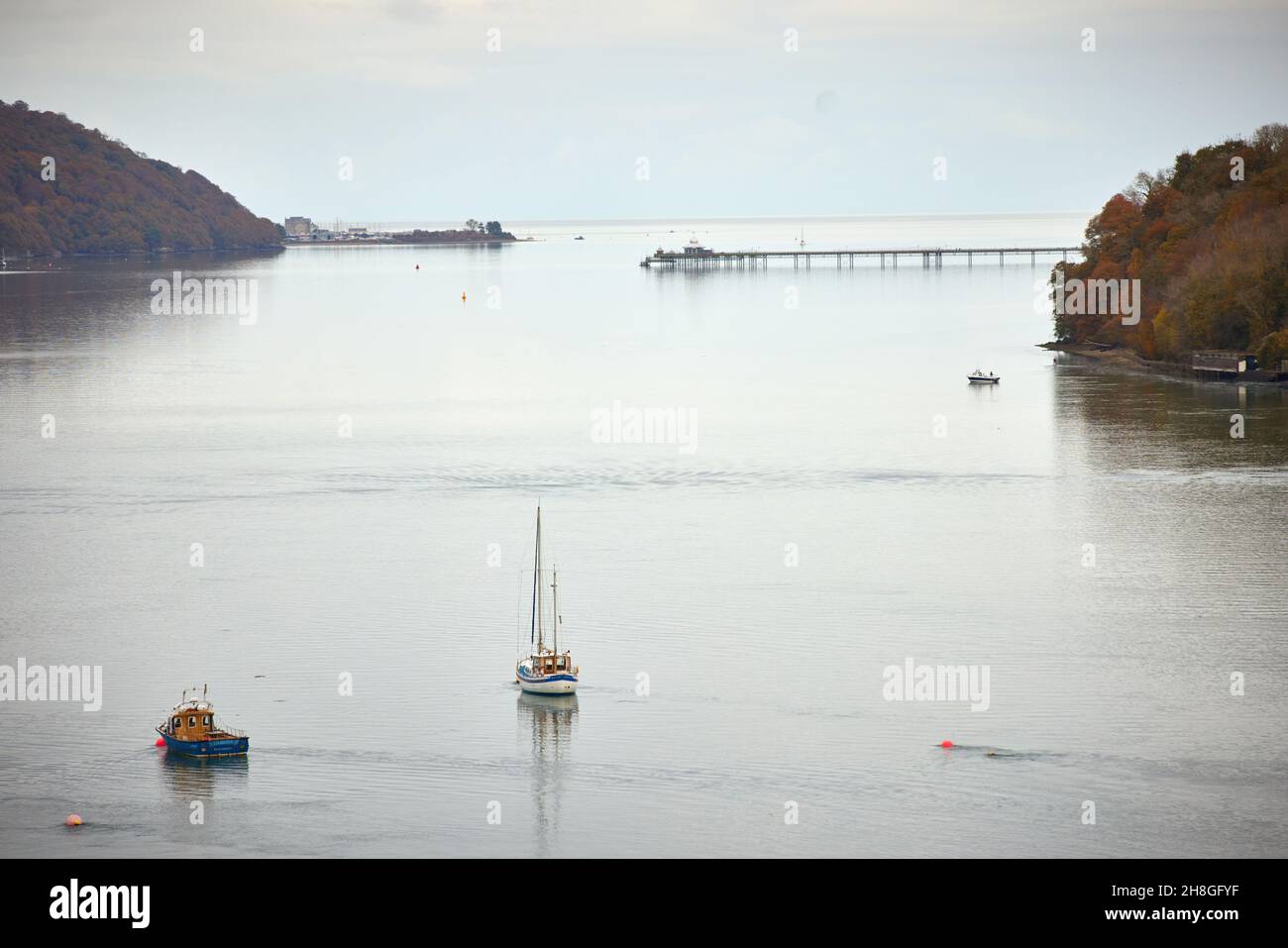 Garth Pier è una struttura classificata di grado II a Bangor, Gwynedd, Galles settentrionale. Progettato da J.J. Webster di Westminster Foto Stock