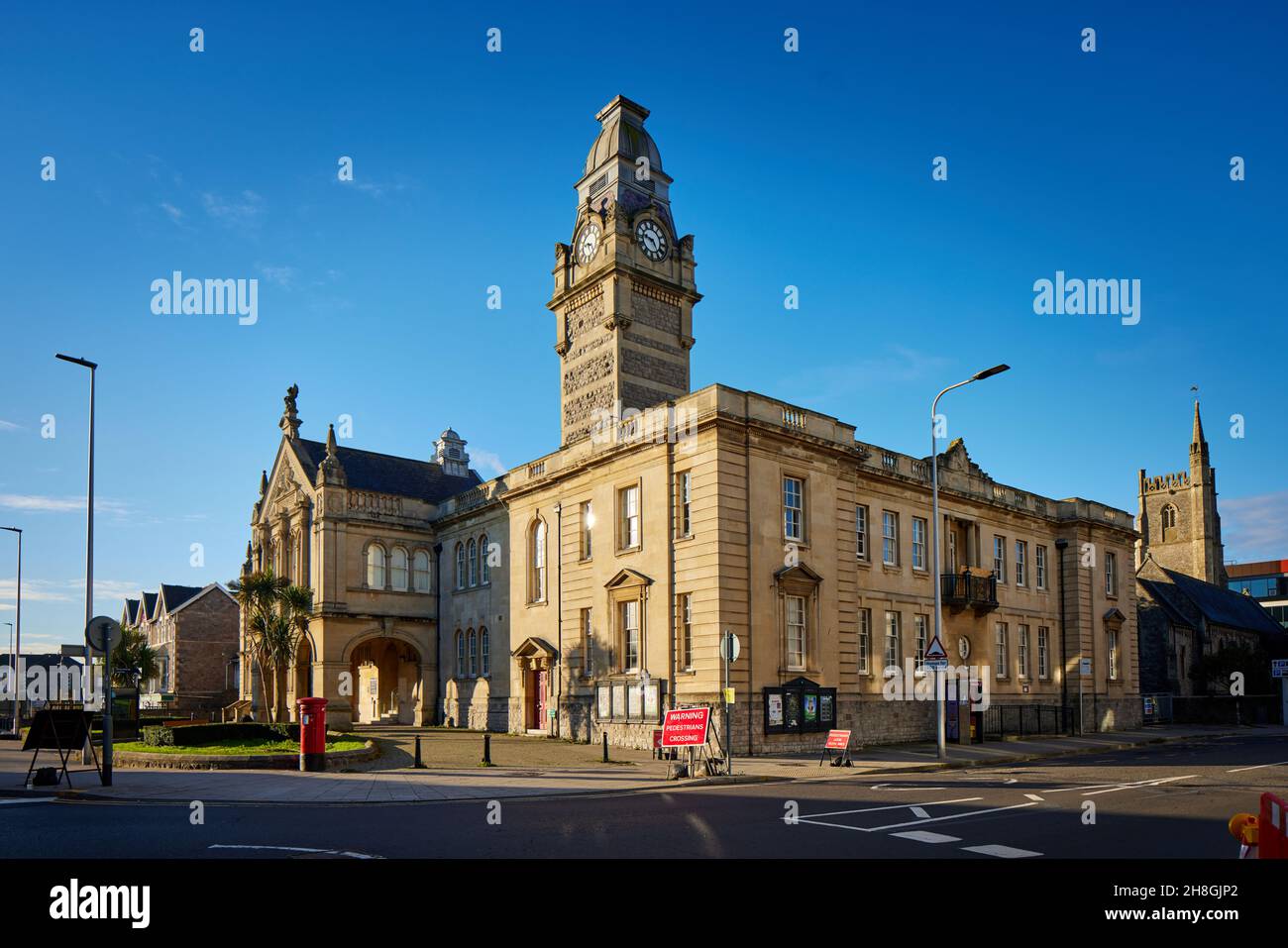Weston-super-Mare, il Municipio di Somerset progettato da Hans Price e James Wilson in stile italiano Foto Stock