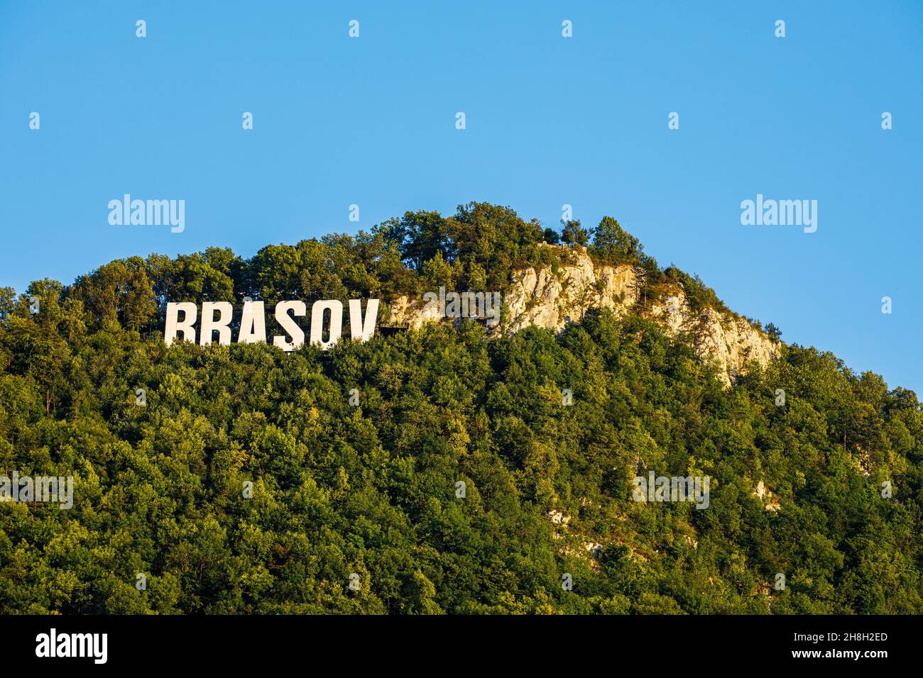 Il castello di Rasnov o Rosenau in Romania Foto Stock