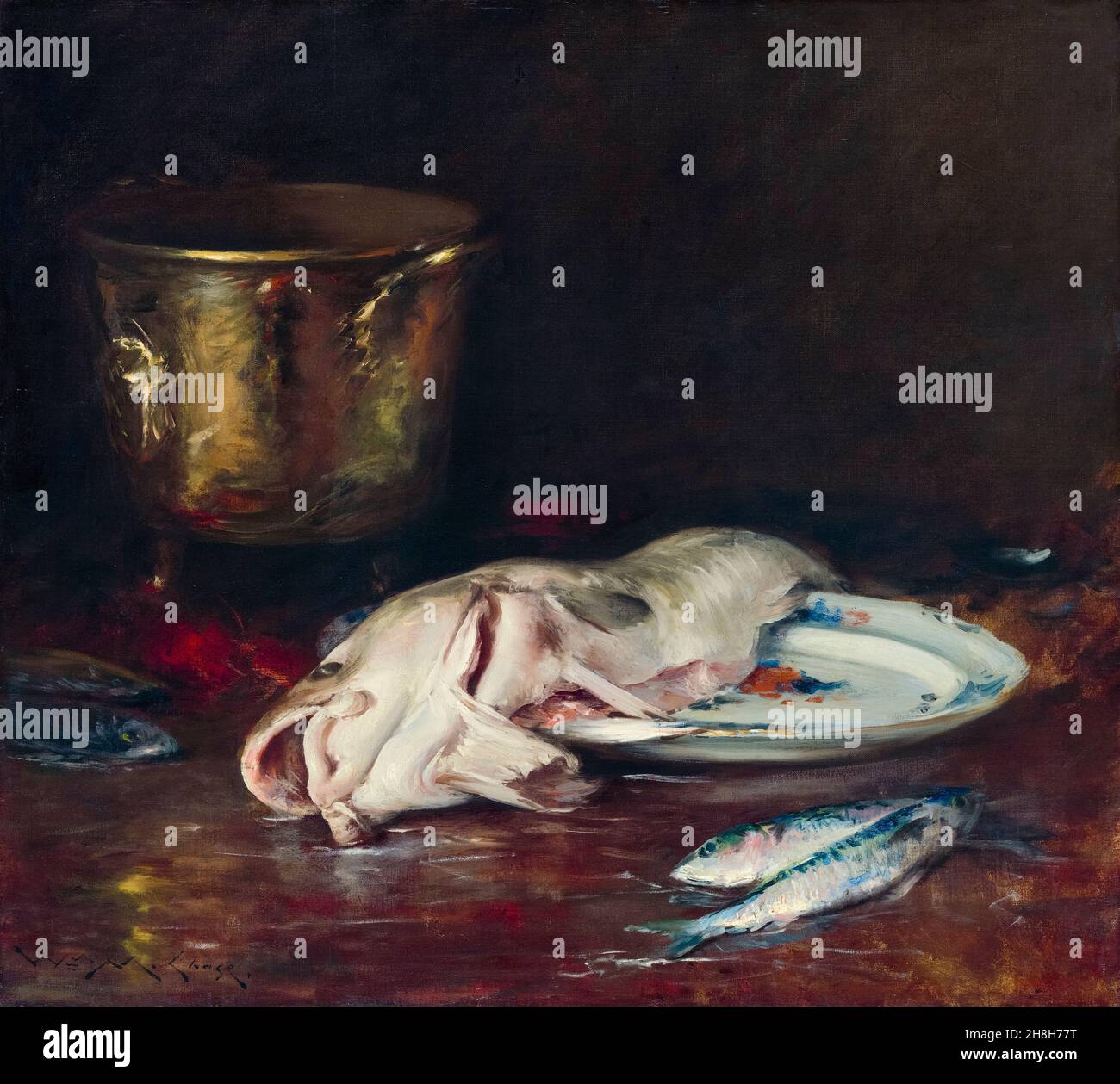 Un Cod inglese, dipinto di vita morta di William Merritt Chase, 1904 Foto Stock