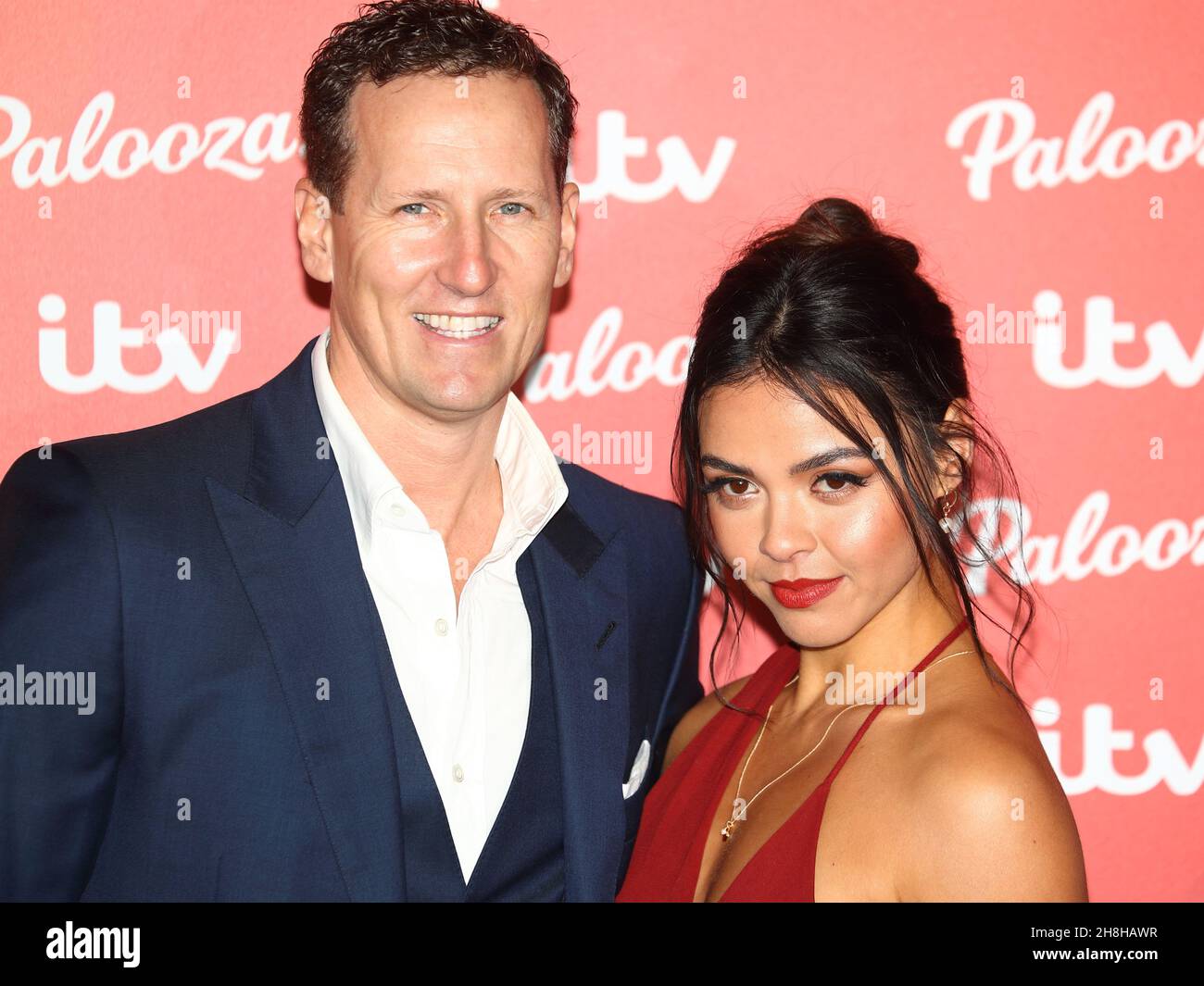 La ballerina Brendan Cole e Vanessa Bauer arrivano per l'ITV Palooza 2021 al Royal Festival Hall di Londra, Regno Unito il 23 novembre 2021 Foto Stock