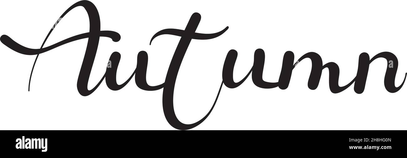 Calligrafia autunnale. Stagionale lettering.web banner template.vettoriale illustrazione eps Illustrazione Vettoriale