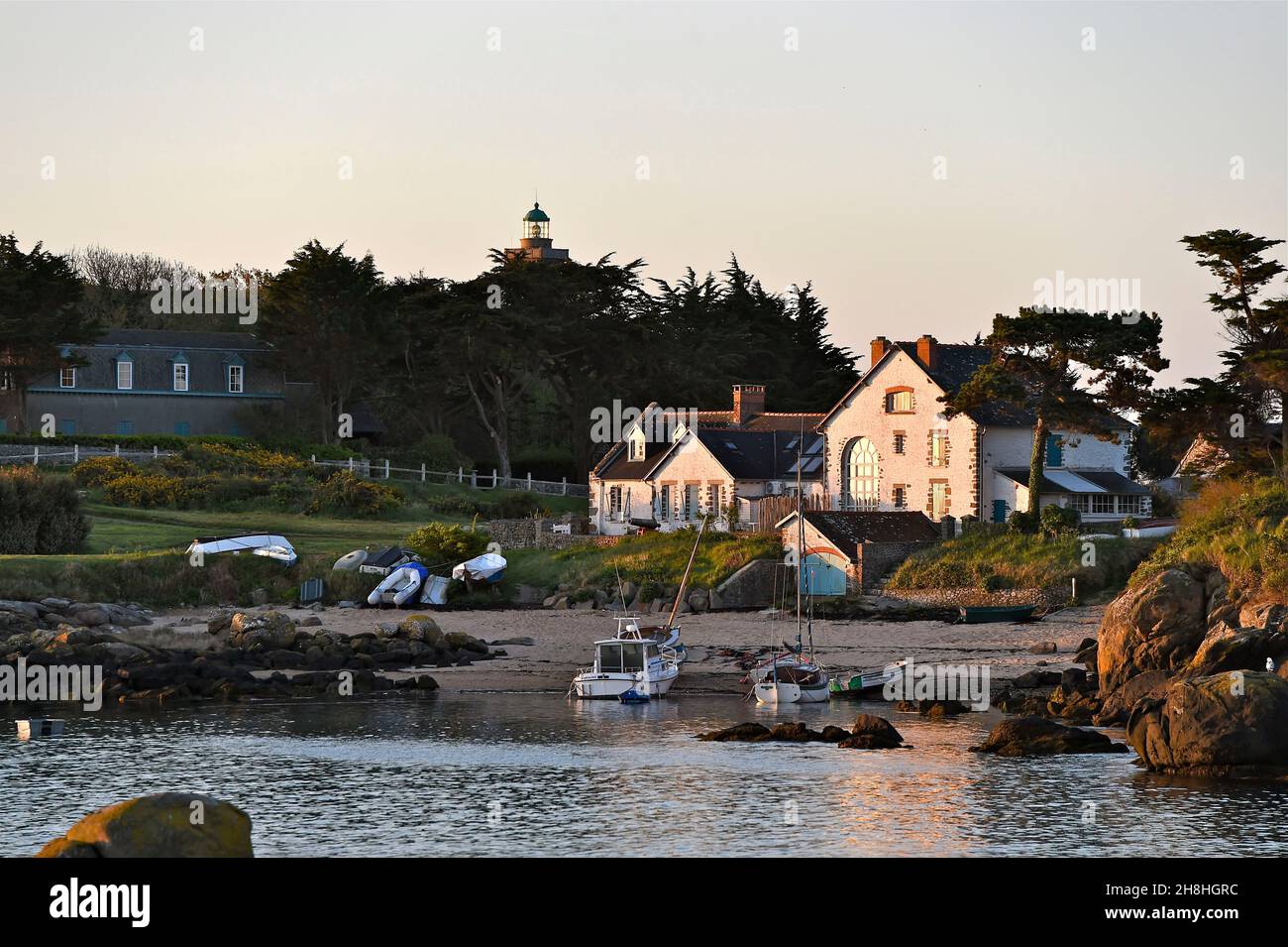 Francia, Manica, Isole Chausey, casa del pittore marin-marie che è diventato un affitto di vacanza Foto Stock