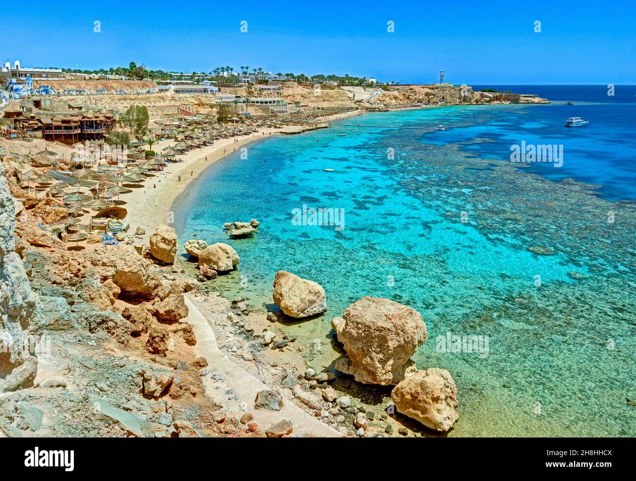 Egitto, Sinai, Sharm-el-Sheikh, spiaggia di Ras Umm Sid Foto Stock
