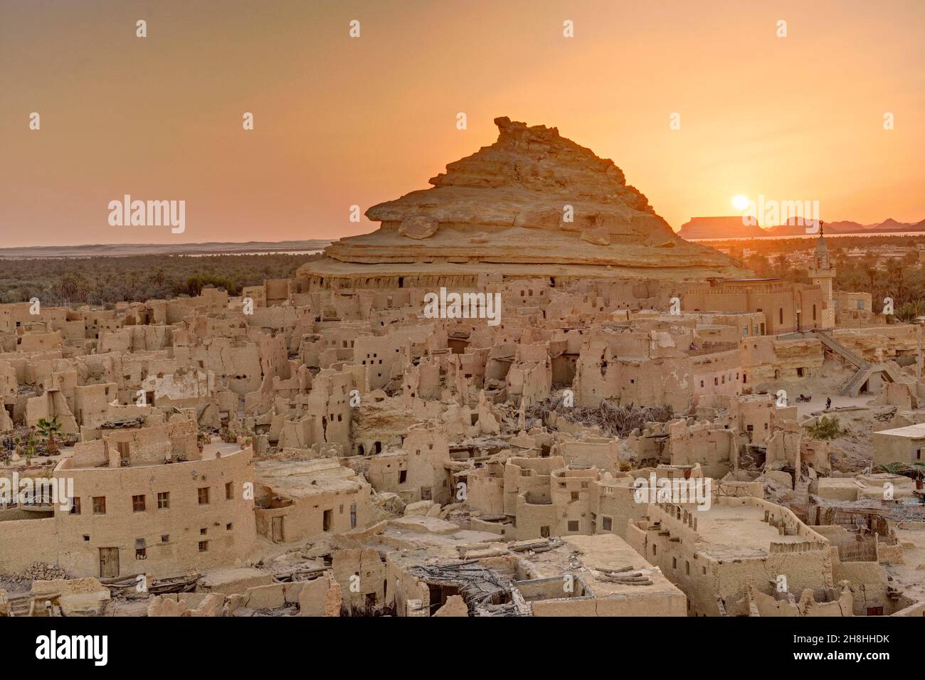 Egitto, deserto libico, governatorato di Marsa Matruh, oasi di Siwa, l'ex capitale-fortessa di Shali Foto Stock
