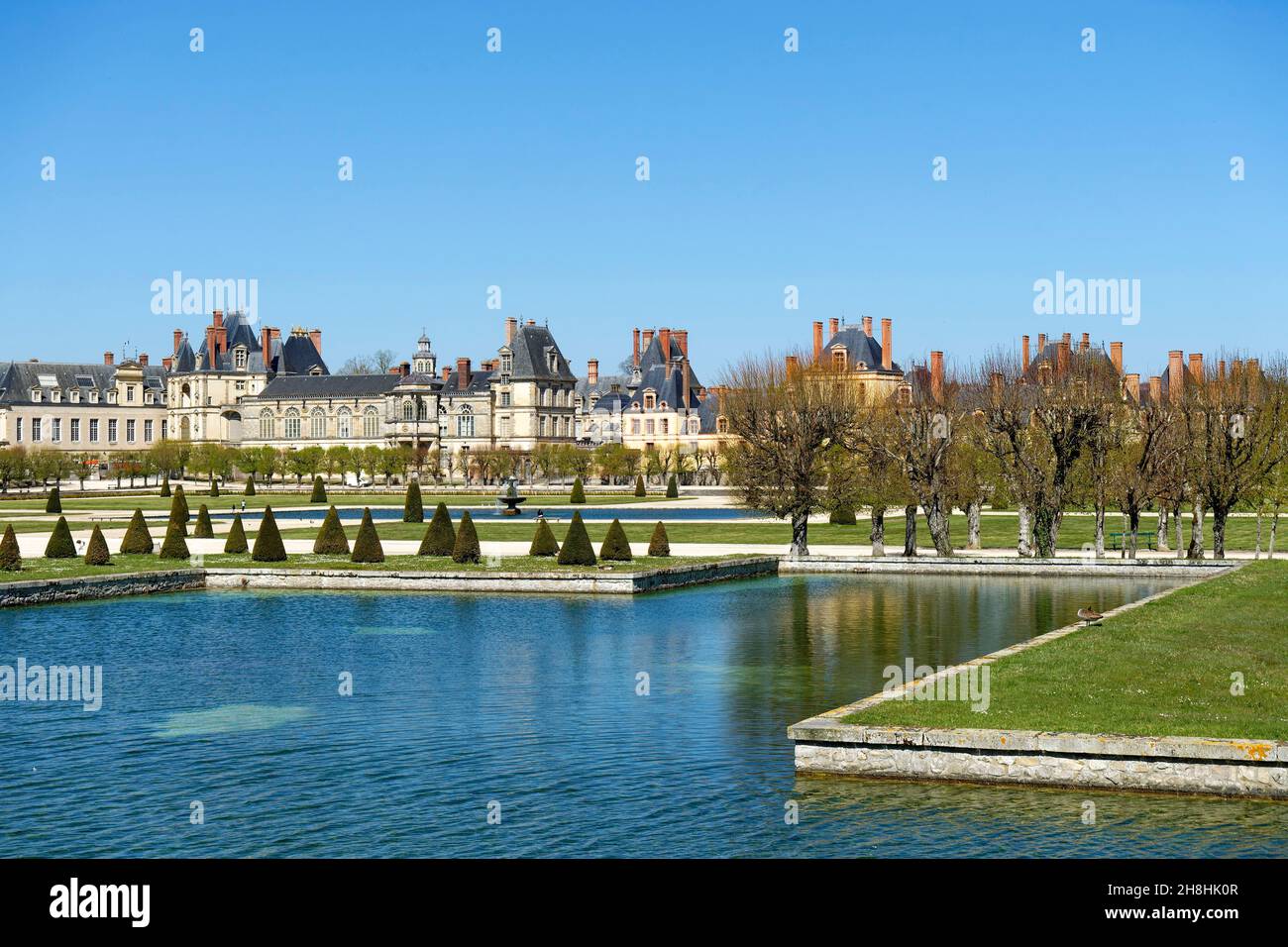 Francia, Seine et Marne, Fontainebleau, parco e Chateau Royal de Fontainebleau, patrimonio mondiale dell'UNESCO Foto Stock