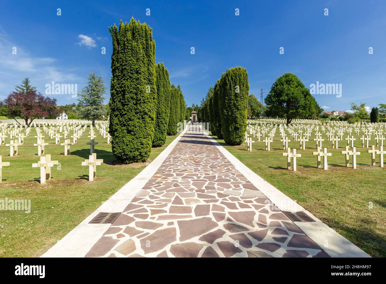 Francia, Mosa, Bar le Duc etichettato Ville d'art et d'histoire (Città d'arte e di storia), necropoli nazionale di bar le Duc, prima guerra mondiale cimitero francese Foto Stock