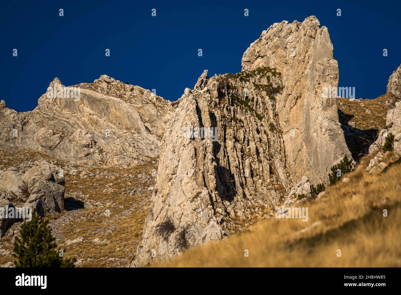 Francia, Hautes-Alpes, Gap, cresta del picco di Gleize, confine tra Champsaur e Dévoluy, Chaudun montagna Foto Stock