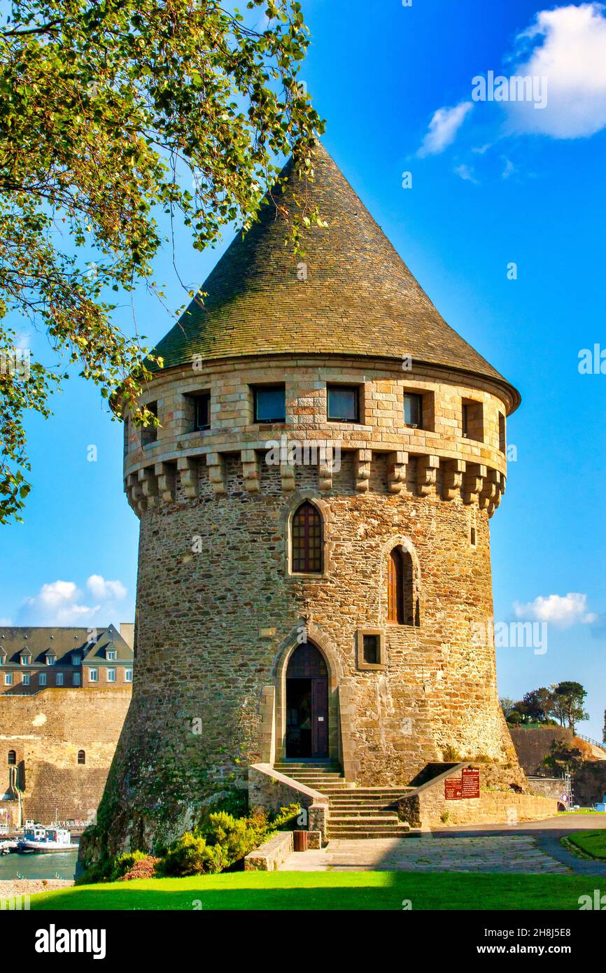 Vista del Tour Tanguy, Brest, Francia Foto Stock