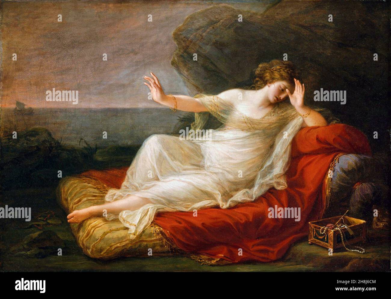 Angelica Kauffman. Ariadne abbandonata da Teseo dalla pittrice svizzera Maria Anna Angelika Kauffmann (1741-1807), olio su tela, 1774 Foto Stock