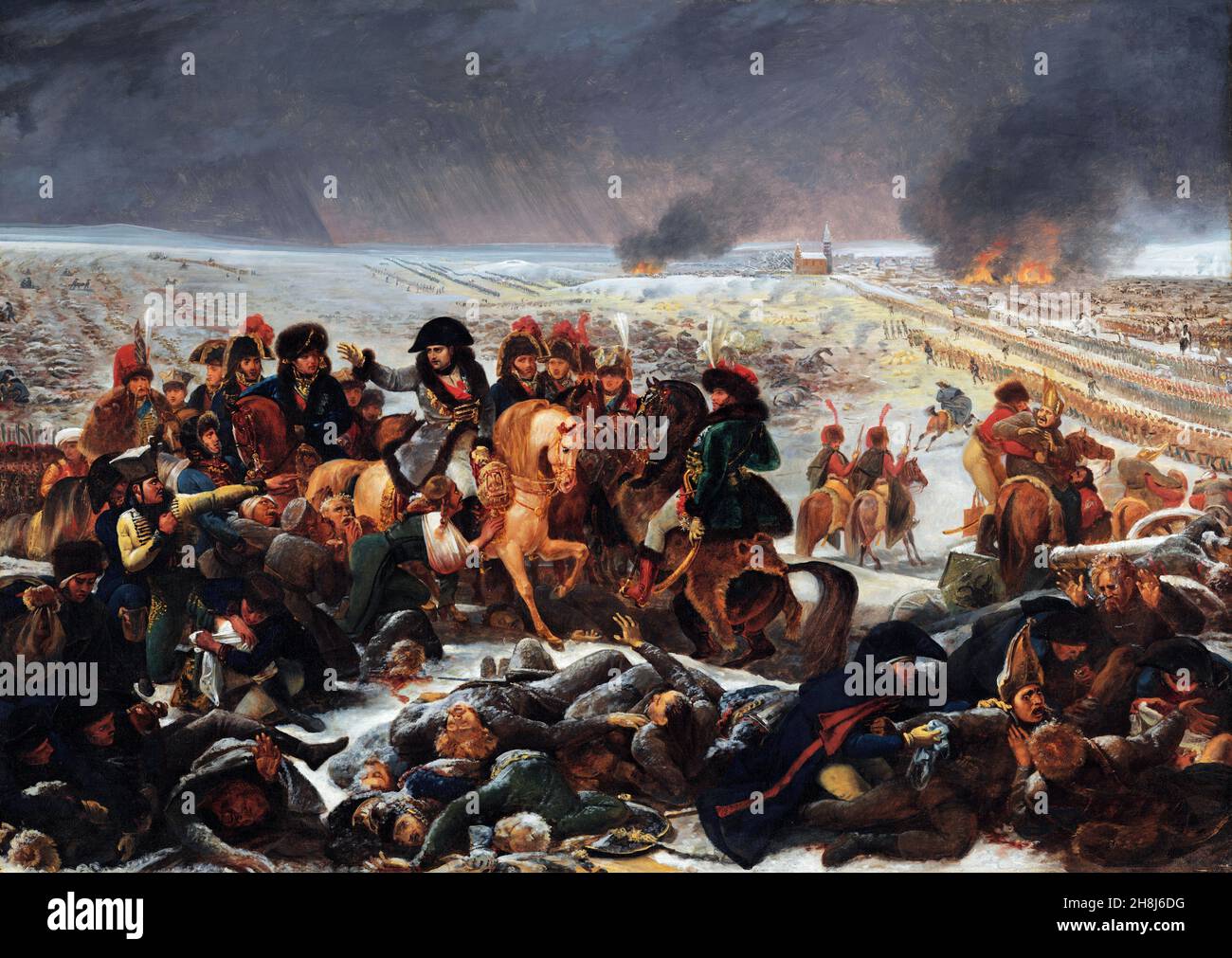 Napoleone sul campo di battaglia di Eylau dell'artista francese Antoine-Jean Gros (1771-1835), olio su tela, 1807 Foto Stock