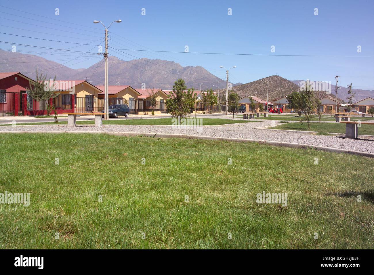 Progetti di alloggi a Santiago del Cile, Sud America Foto Stock