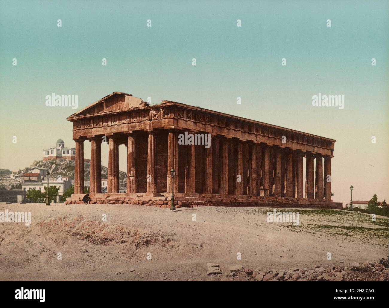 Il Tempio di Efesto, precedentemente conosciuto come il Tempio di Teseo ad Atene, Grecia, stampa a colori fotocromi vintage ca. 1890-1910 Foto Stock