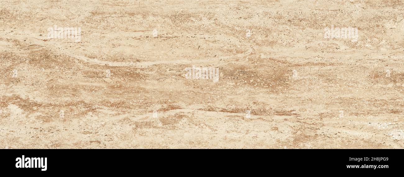 Banner con texture in pietra naturale. Marmo beige, superficie opaca, granito, struttura avorio, pareti in ceramica e piastrelle per pavimenti. Gres porcellanato naturale rustico Foto Stock