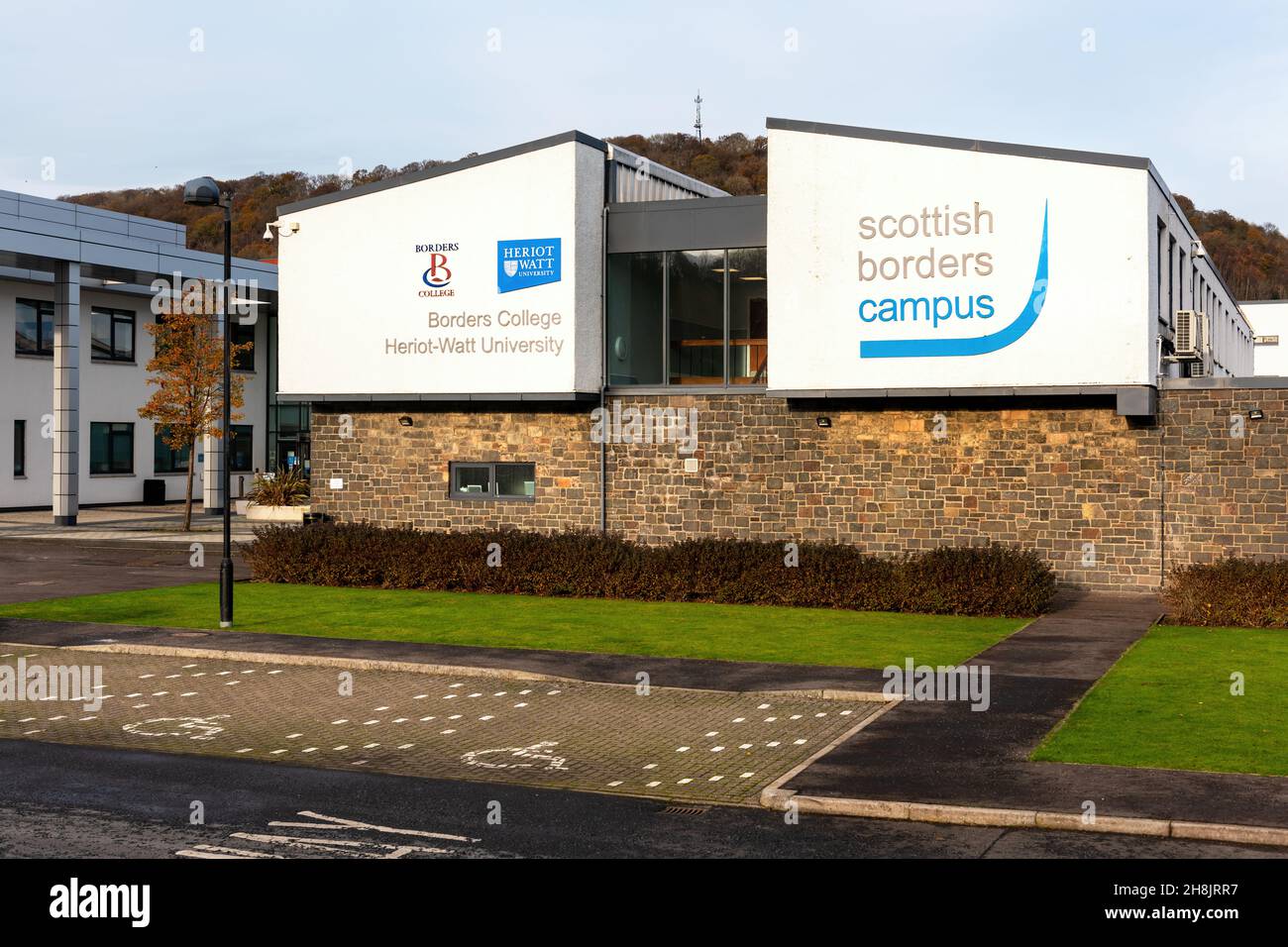Scottish Borders Campus per la Heriot Watt University a Netherdale, Galashiels. Foto Stock