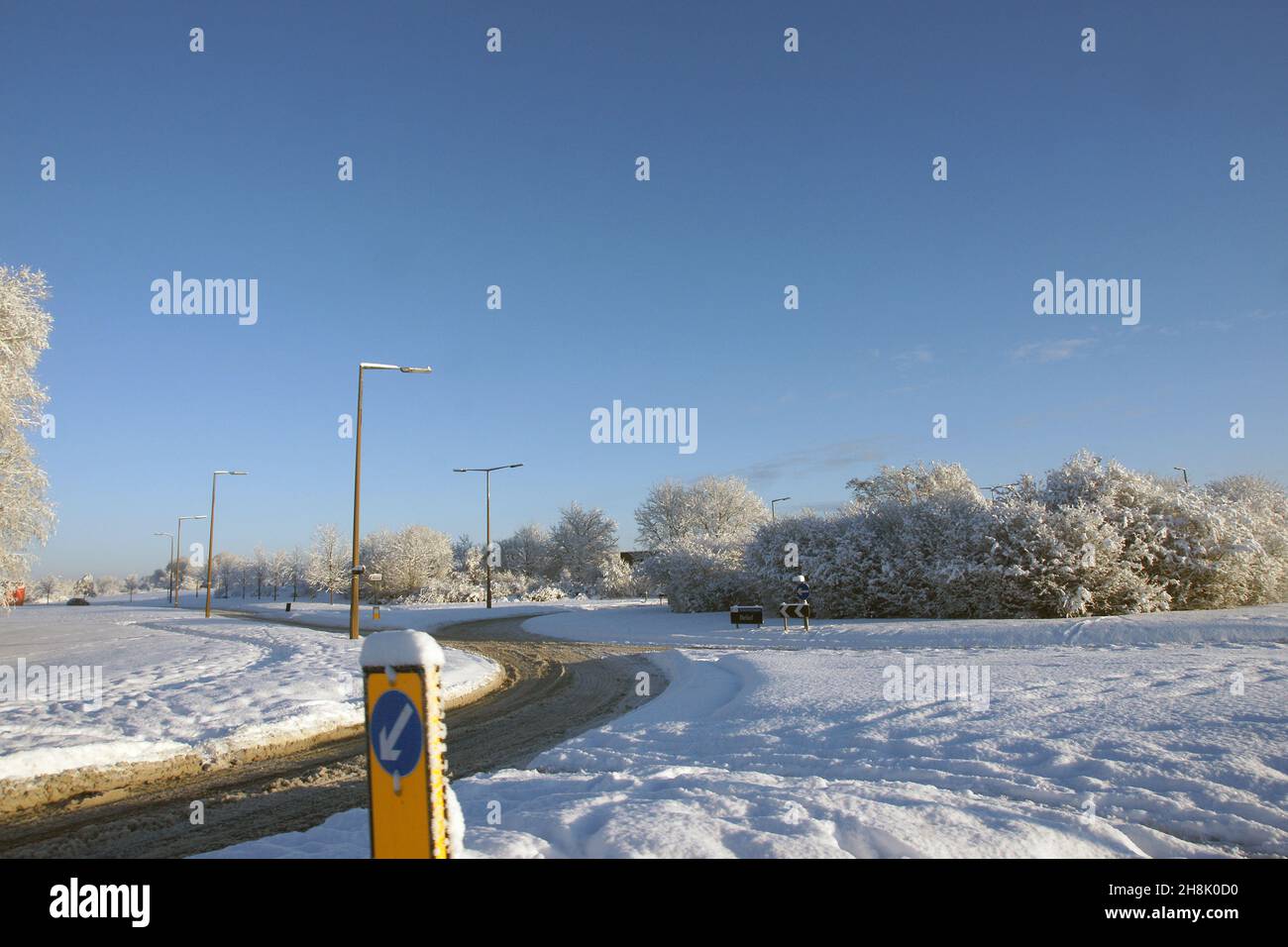 neve e ghiaccio, condizioni meteorologiche estreme Foto Stock