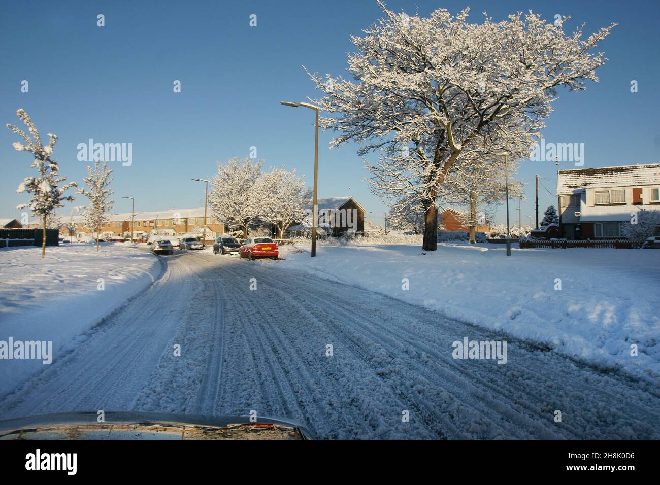 neve e ghiaccio, condizioni meteorologiche estreme Foto Stock