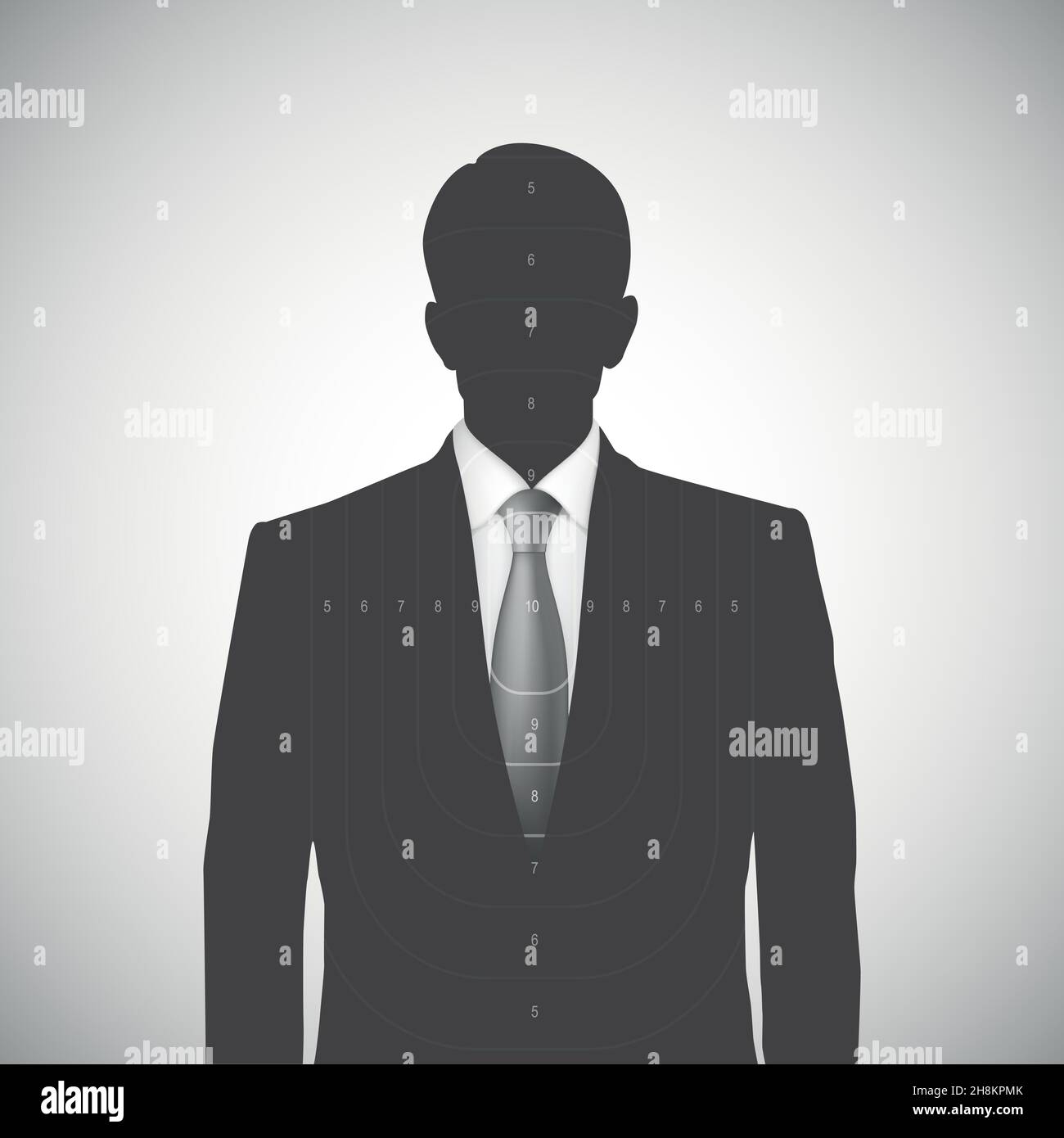Target silhouette umana . Persona sconosciuta Illustrazione Vettoriale
