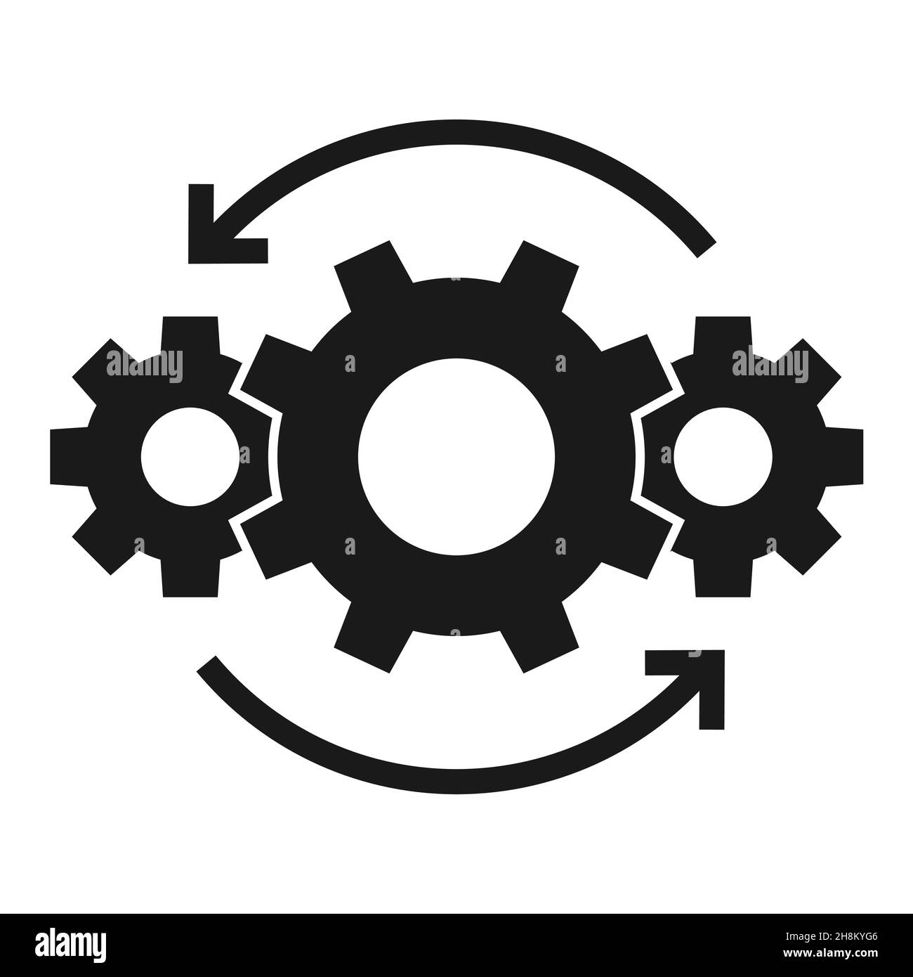 Icona semplice del vettore di linea delle operazioni isolata su sfondo bianco Illustrazione Vettoriale