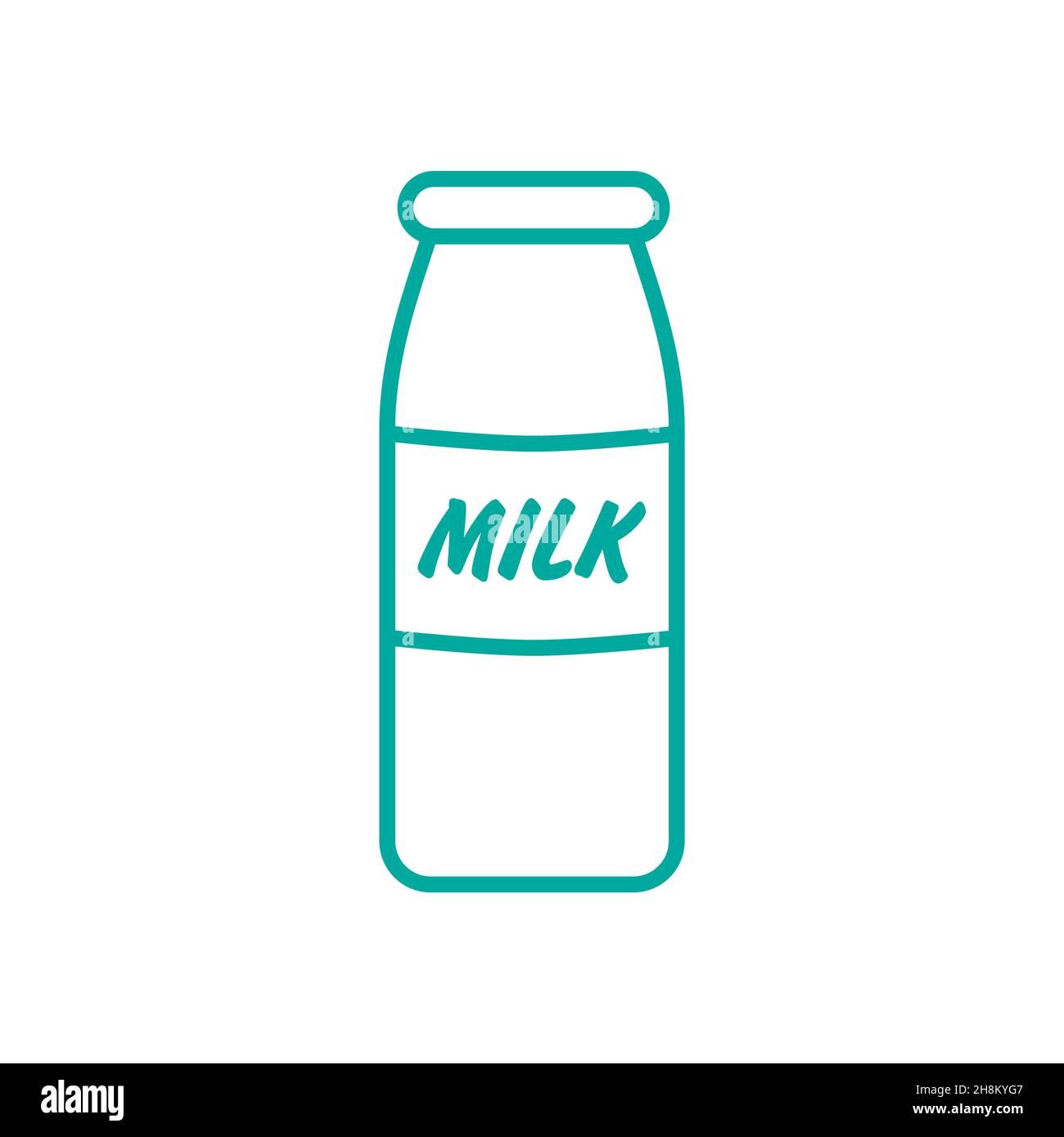 icona della bottiglia del latte. Illustrazione Vettoriale