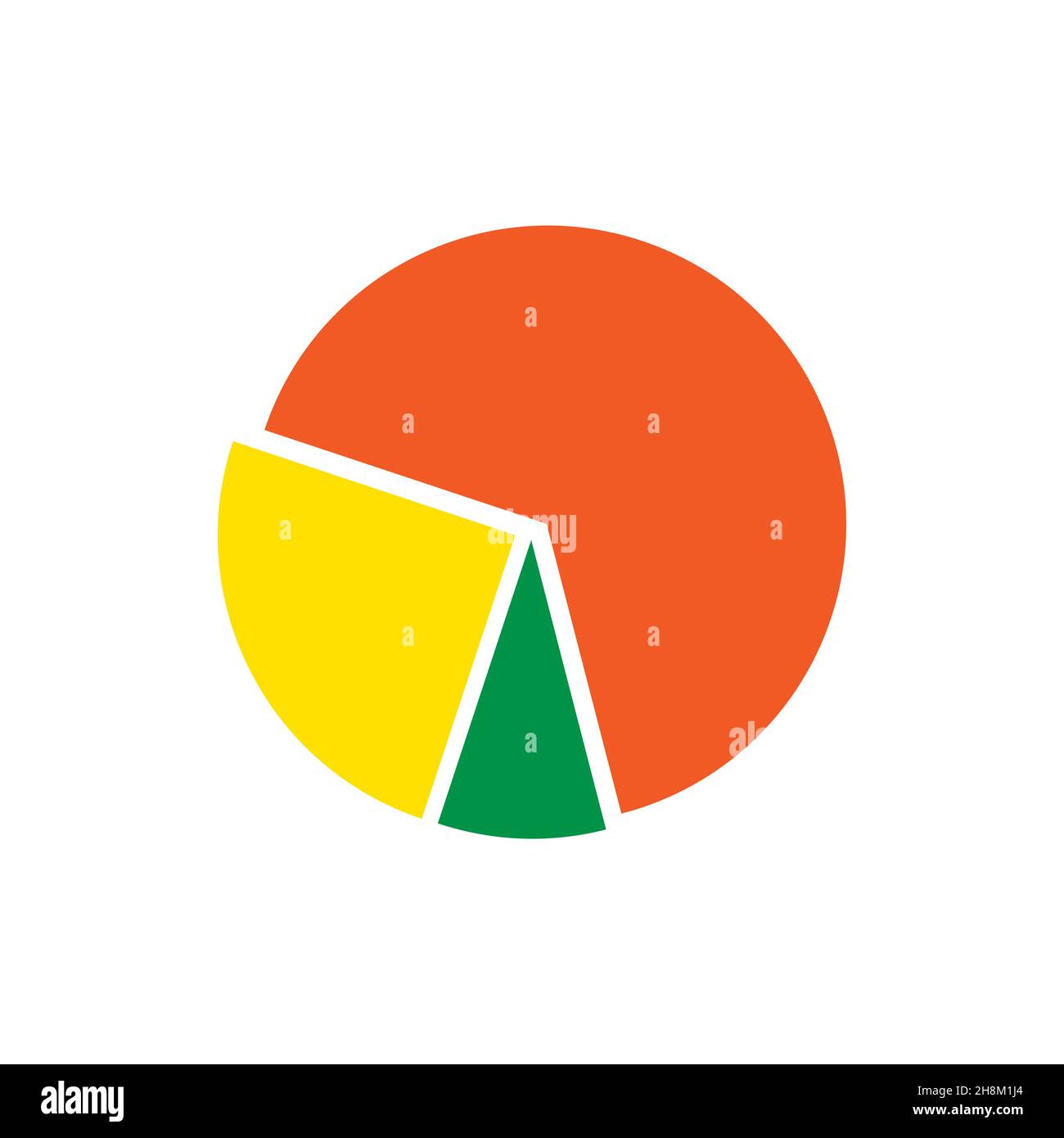 Icona vettoriale grafico a torta per l'illustrazione piatta del nastro Illustrazione Vettoriale