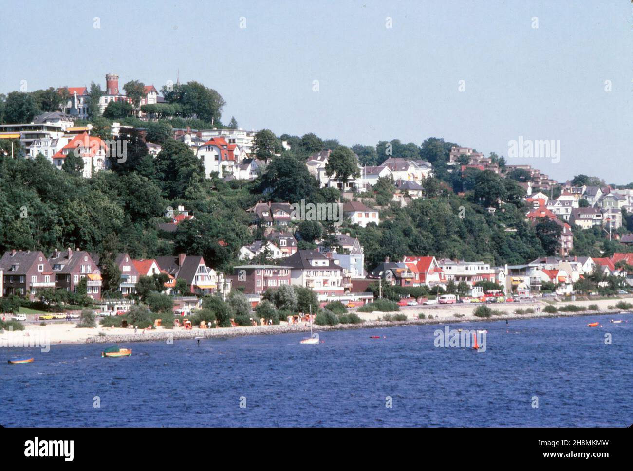 Amburgo - Blankenese, Hotel Süllberg in cima alla collina, sul fiume Elba, agosto 1978 Foto Stock