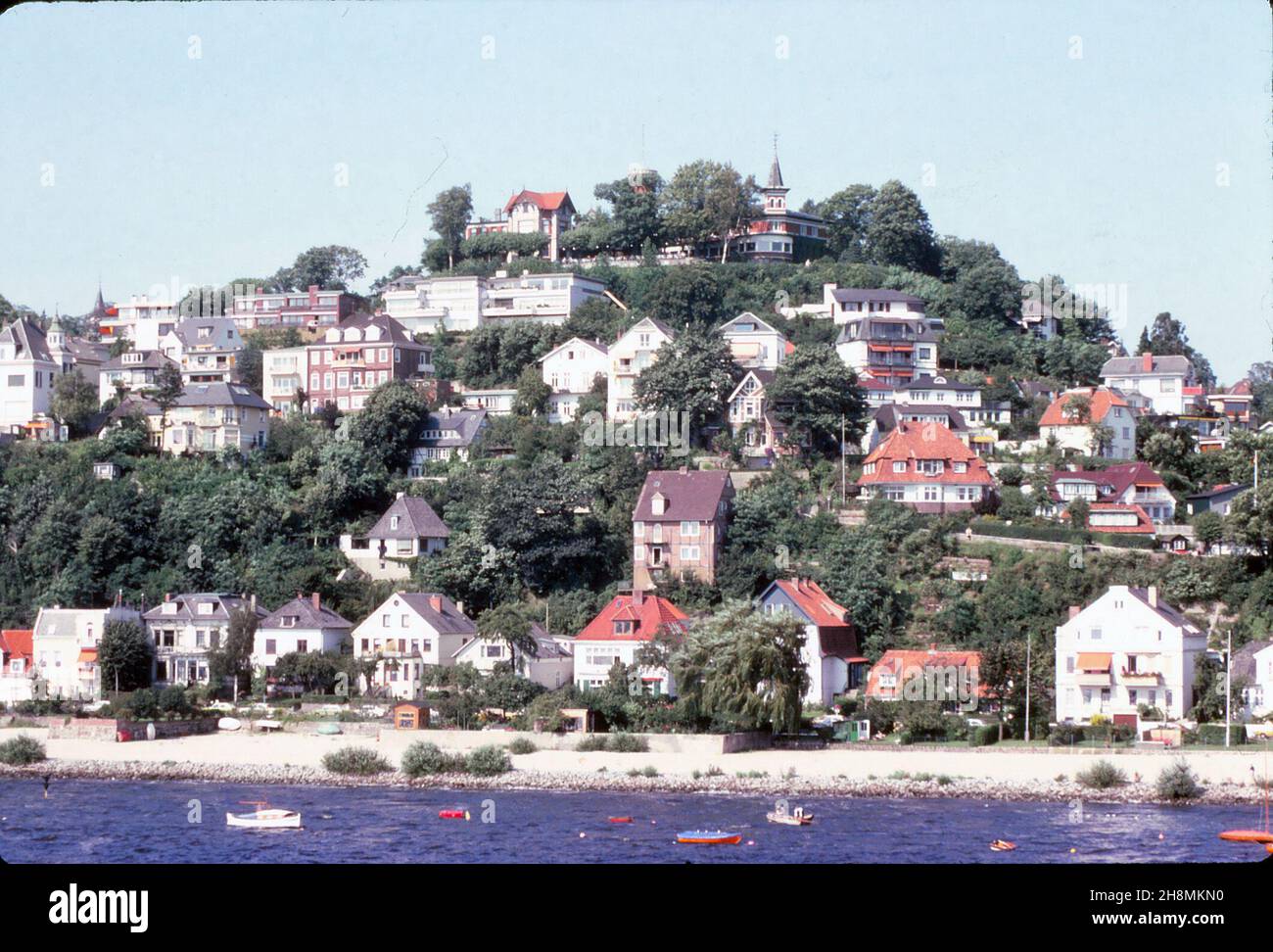Amburgo - Blankenese, Hotel Süllberg in cima alla collina, sul fiume Elba, agosto 1978 Foto Stock