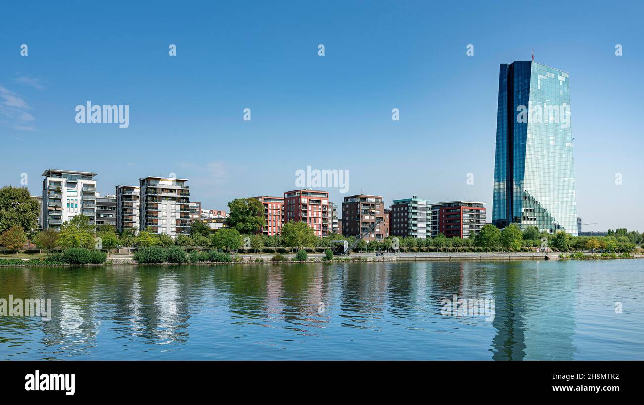 L'edificio della Banca Centrale europea, Francoforte, Assia, Germania Foto Stock
