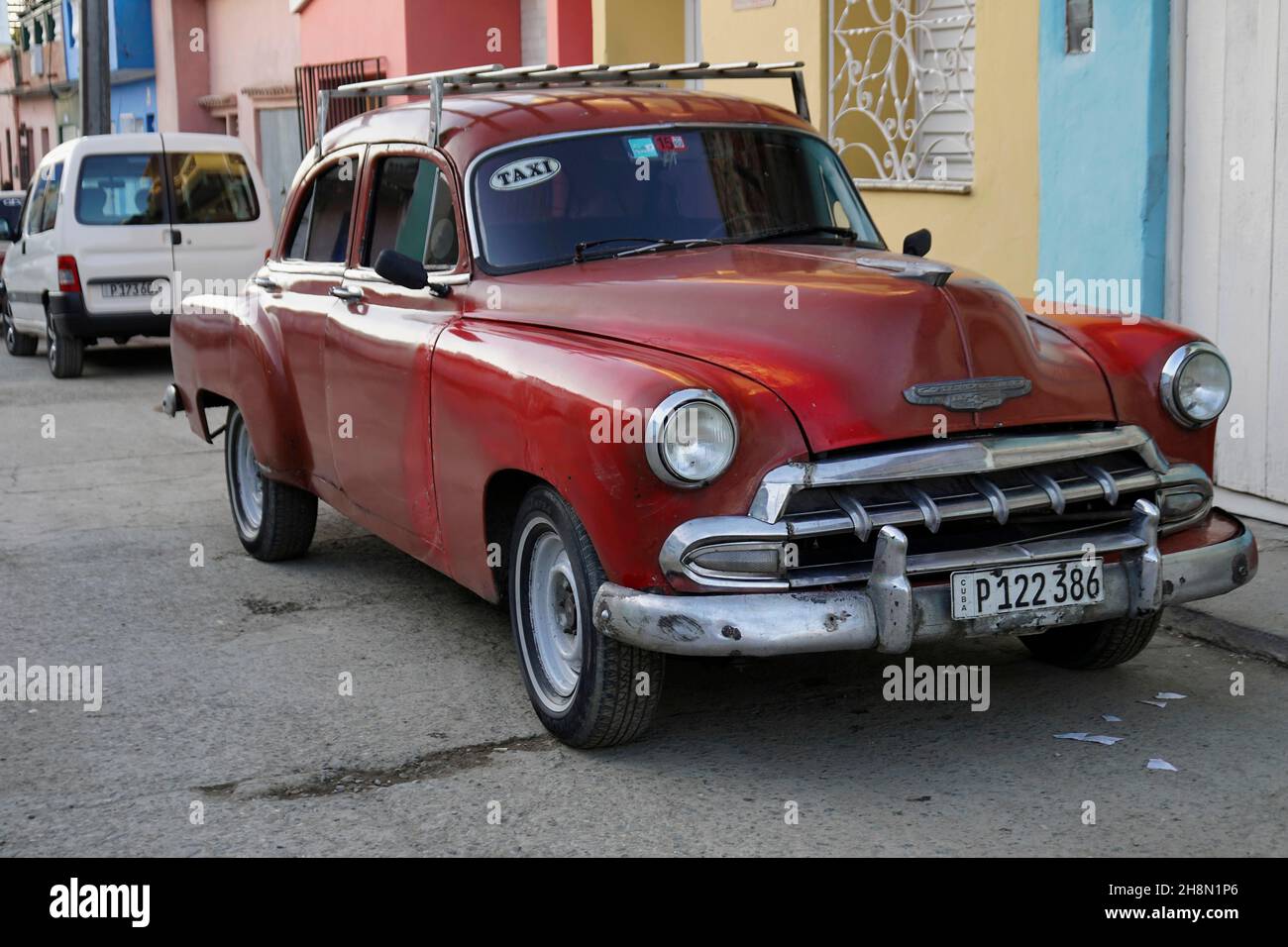 Olttimer americano degli anni '50 a Trinidad Foto Stock