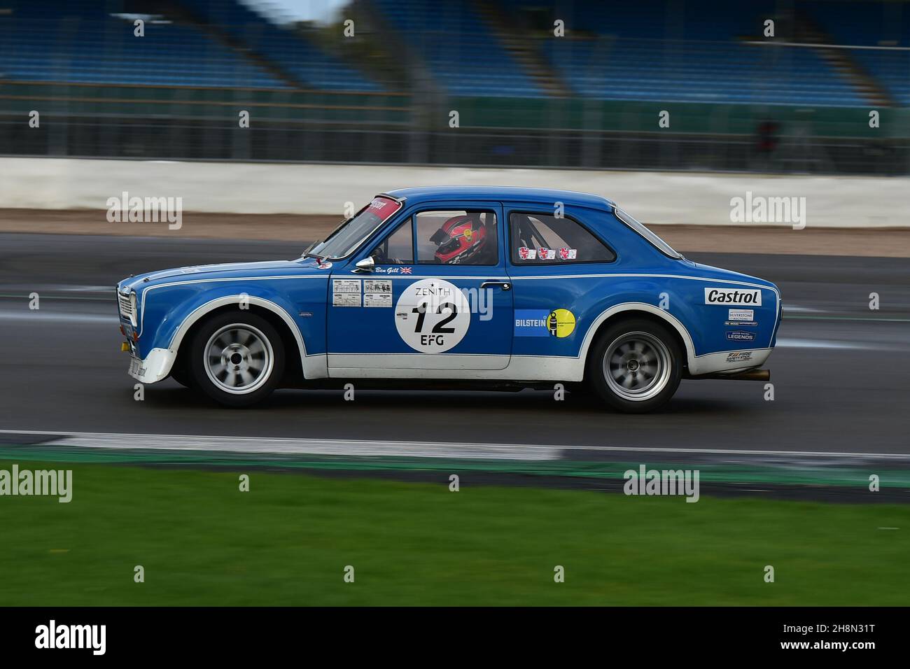 Ben Gill, Ford Escort RS1600, Historic Touring Car Challenge, Htcc, combinato con il Tony Dron Trophy per Touring Cars, vetture che gareggiavano nel 197 Foto Stock