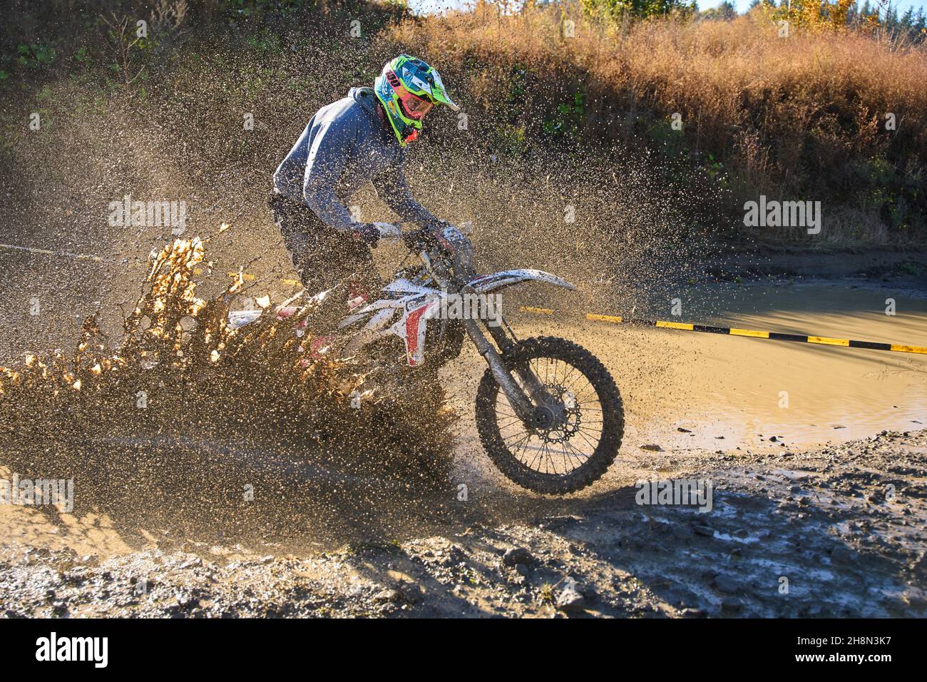 Mittelrheinische Gelaendefahrt, Motocross, Enduro, Kempenich, Renania-Palatinato, Germania Foto Stock