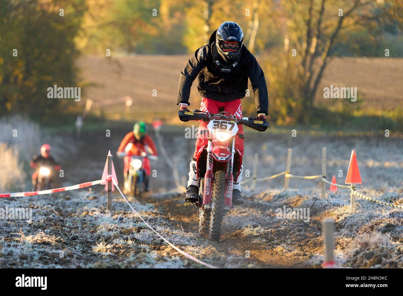 Mittelrheinische Gelaendefahrt, Motocross, Enduro, Kempenich, Renania-Palatinato, Germania Foto Stock