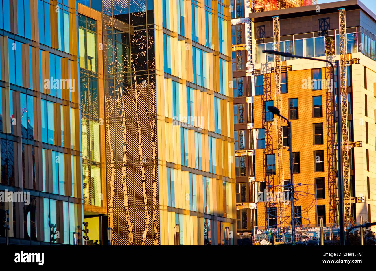 Blocchi di uffici Leeds, Inghilterra Foto Stock