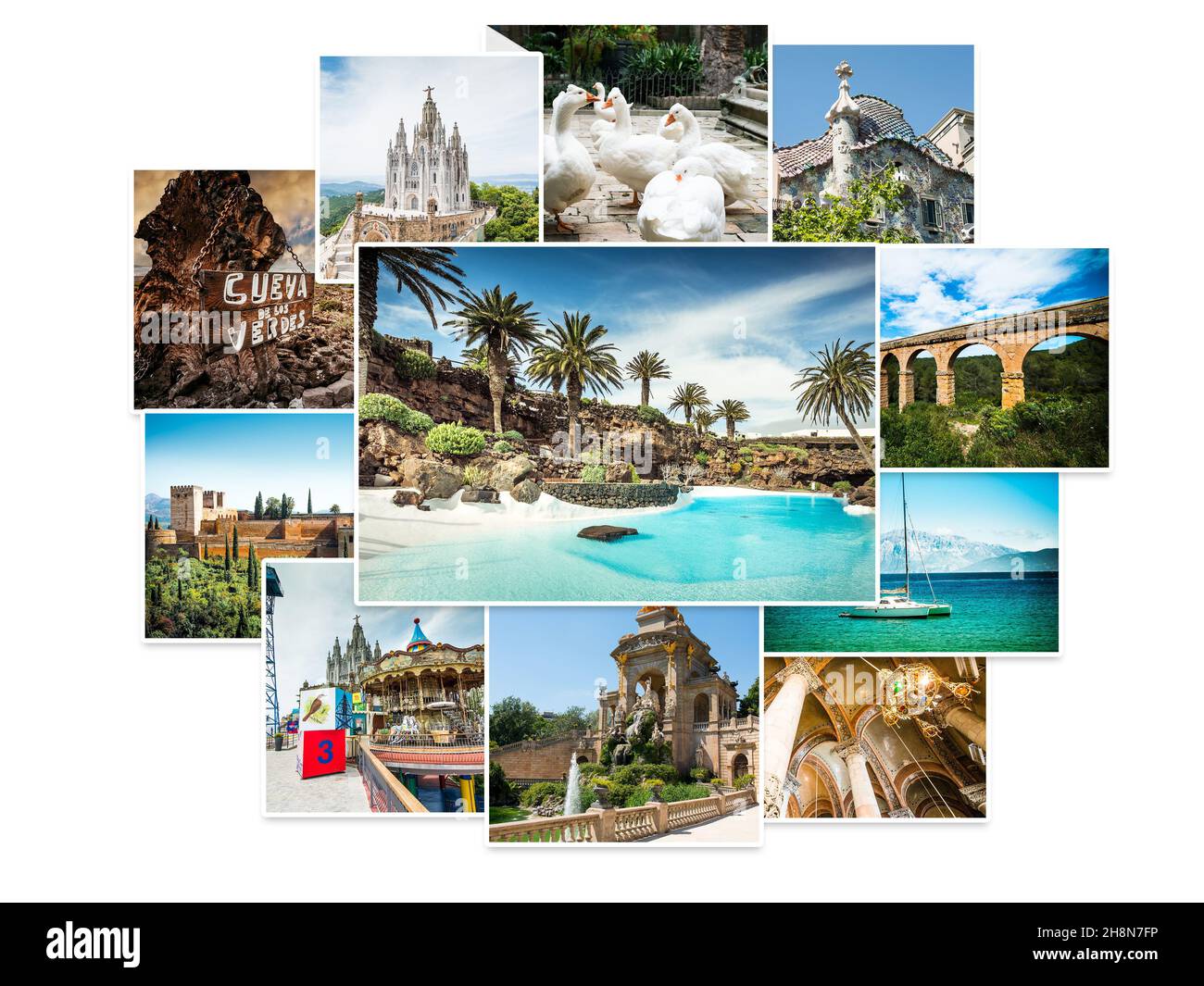 Collage di vedute della Spagna Foto Stock